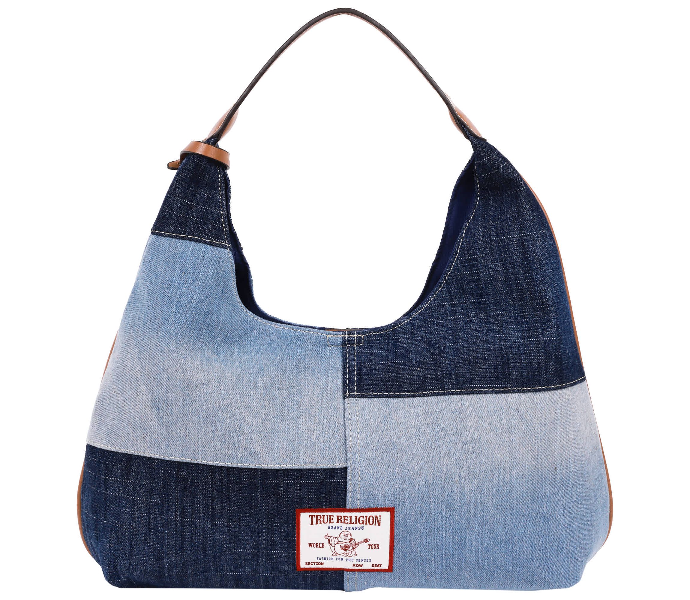 True Religion Patchwork Denim Hobo Bag