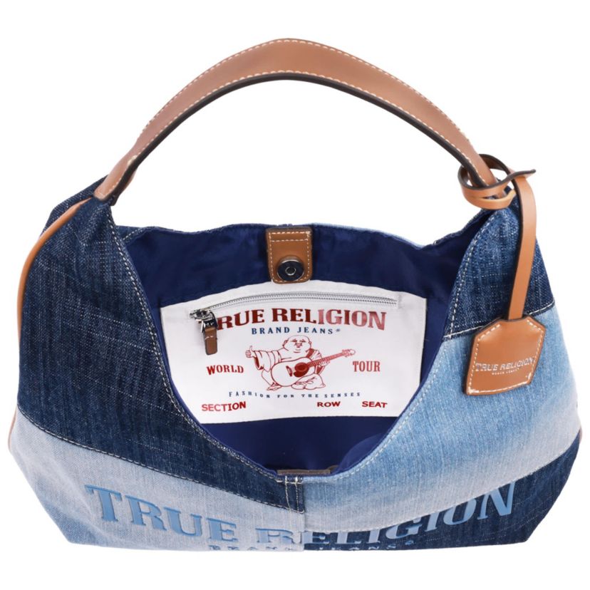 True Religion Patchwork Denim Hobo Bag