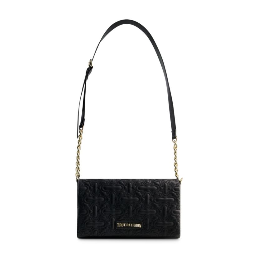 True Religion Quilted Horseshoe Flap Hobo