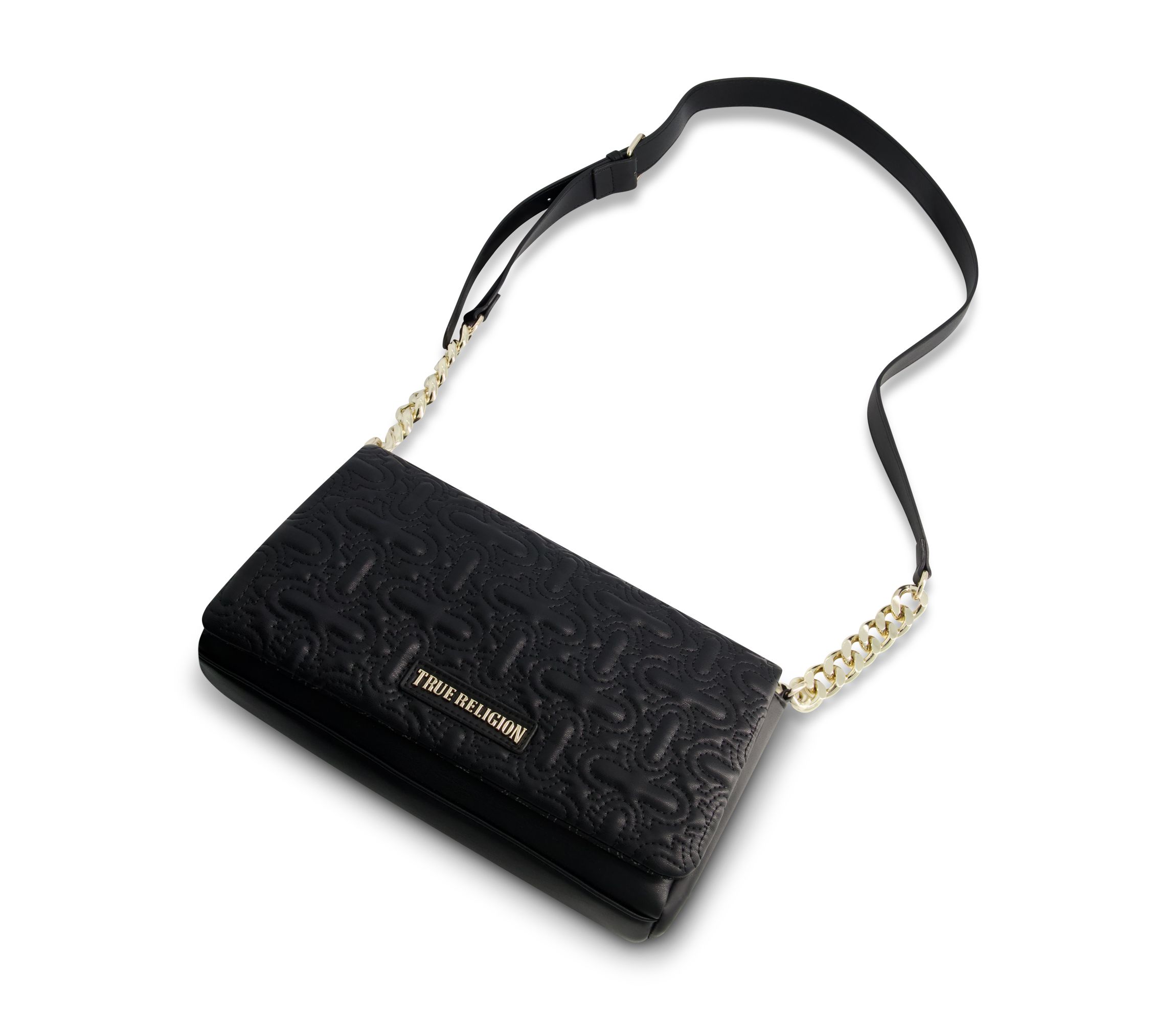 True Religion Quilted Horseshoe Flap Hobo