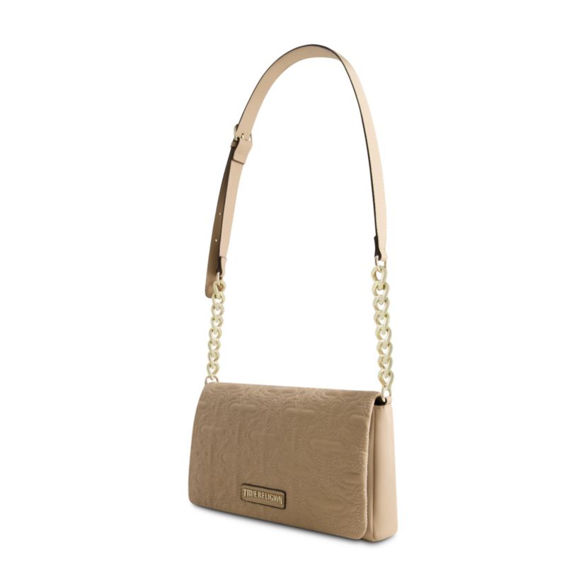 True Religion Quilted Horseshoe Flap Hobo
