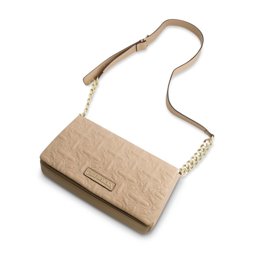 True Religion Quilted Horseshoe Flap Hobo