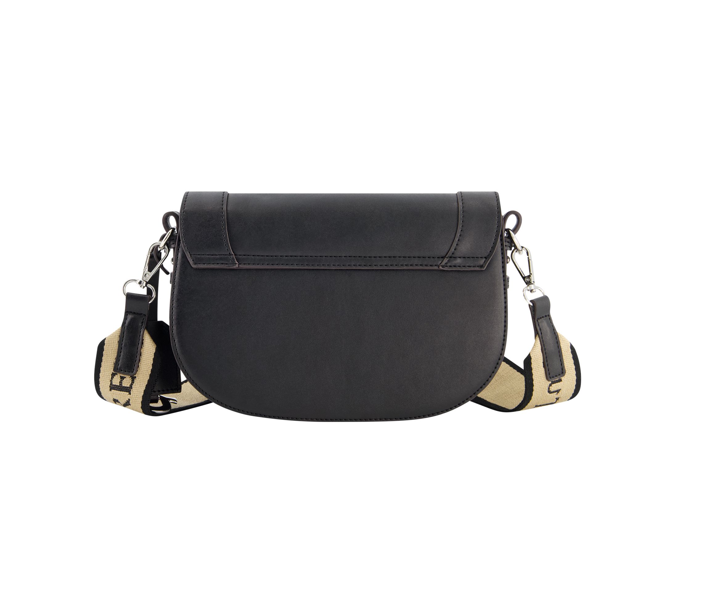 True Religion debossed logo flap shoulder bag