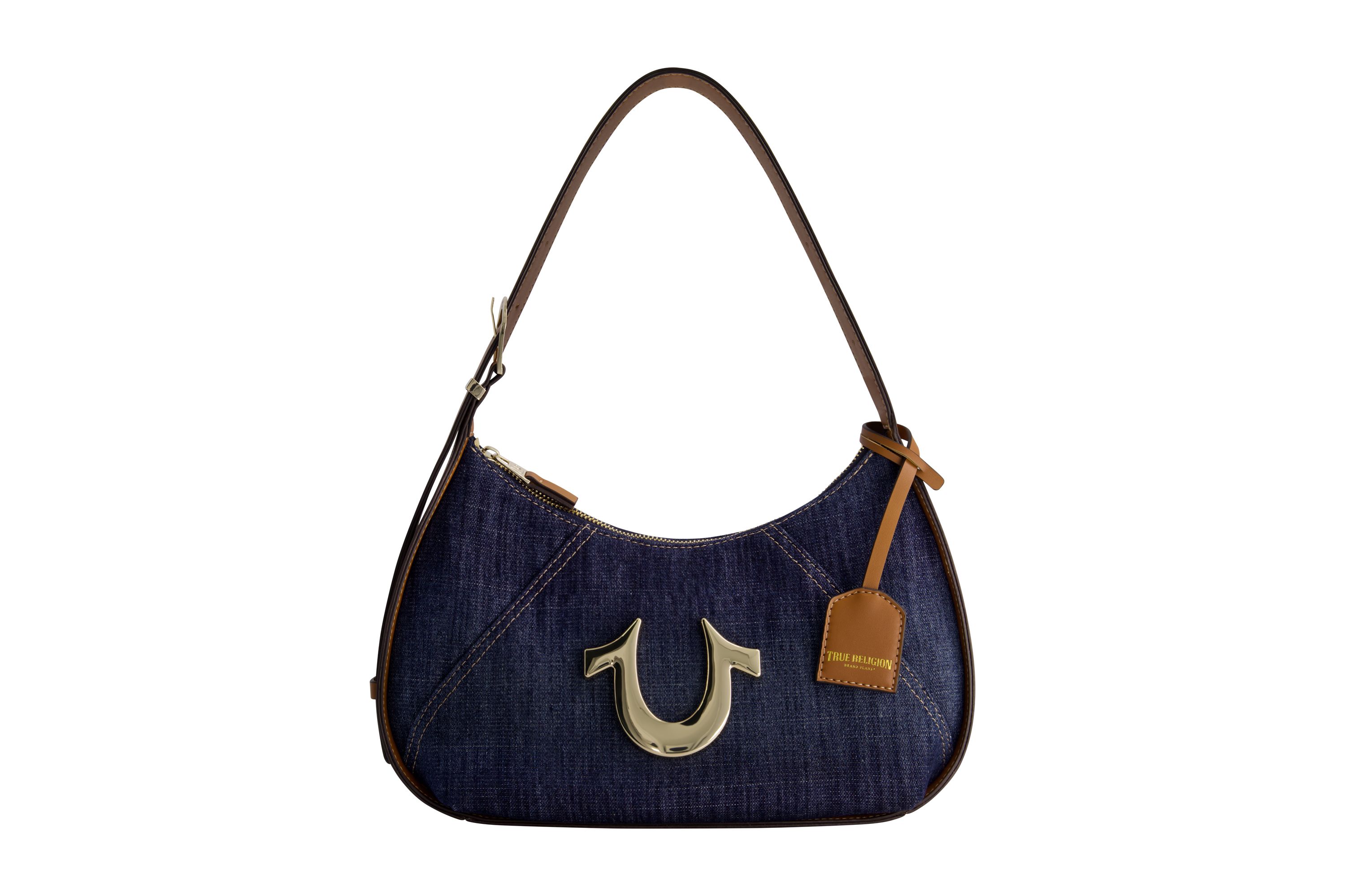 True Religion Metal Horseshoe Denim Hobo