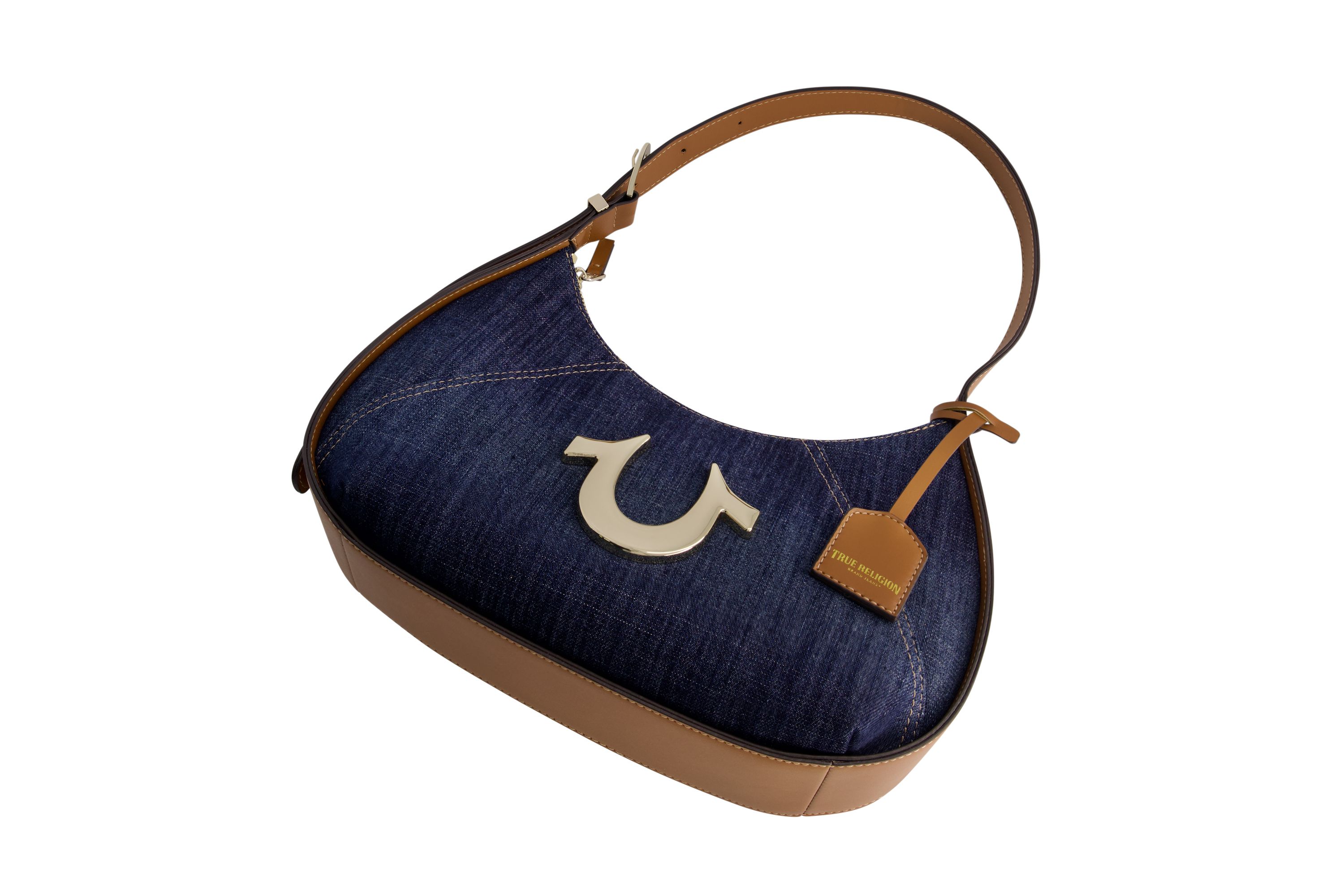 True Religion Metal Horseshoe Denim Hobo