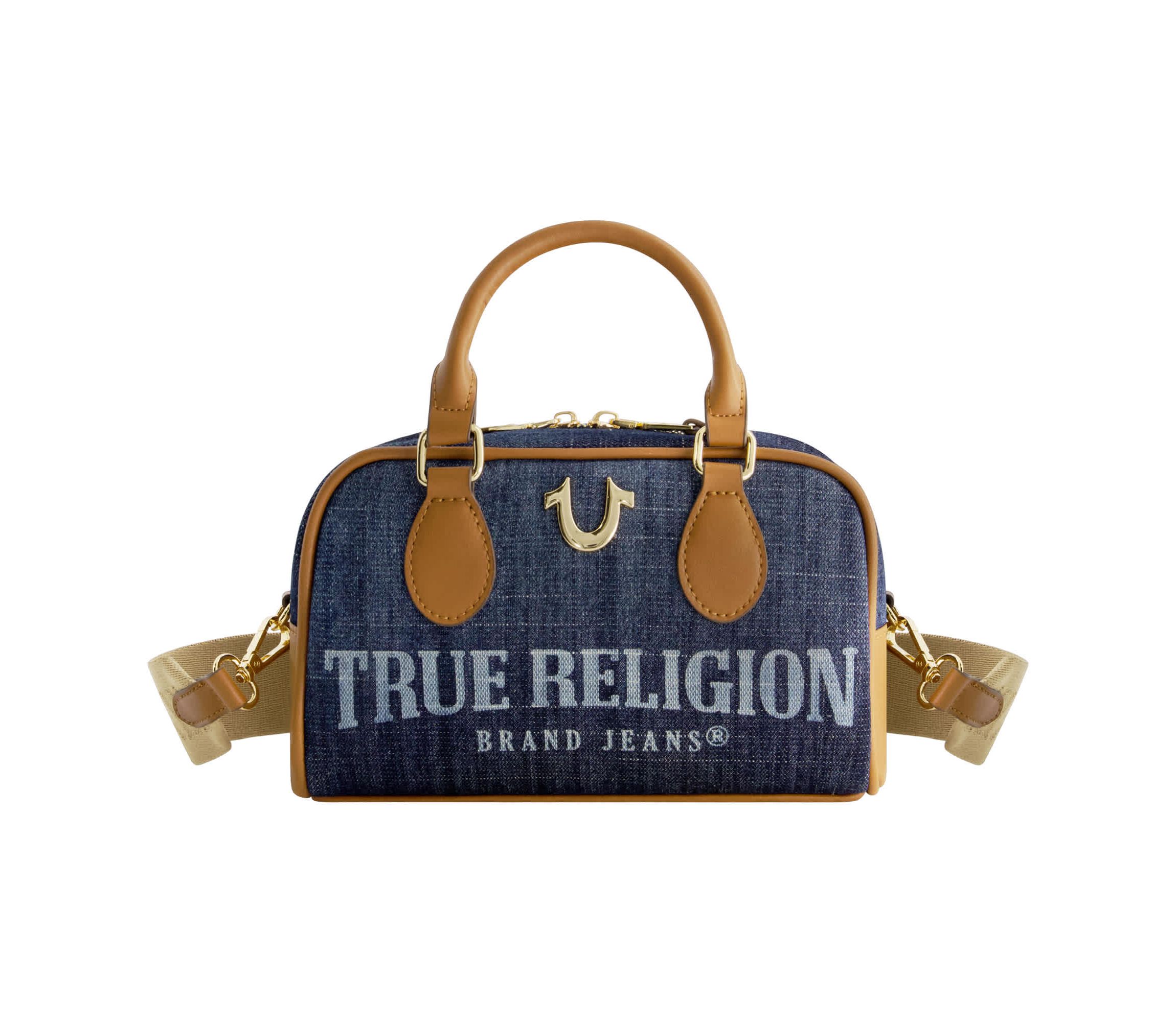 True Religion Denim Logo Mini Satchel Crossbody Bag