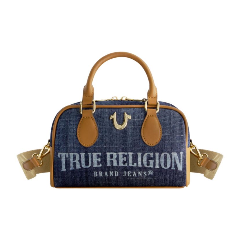 True Religion Denim Logo Mini Satchel Crossbody Bag