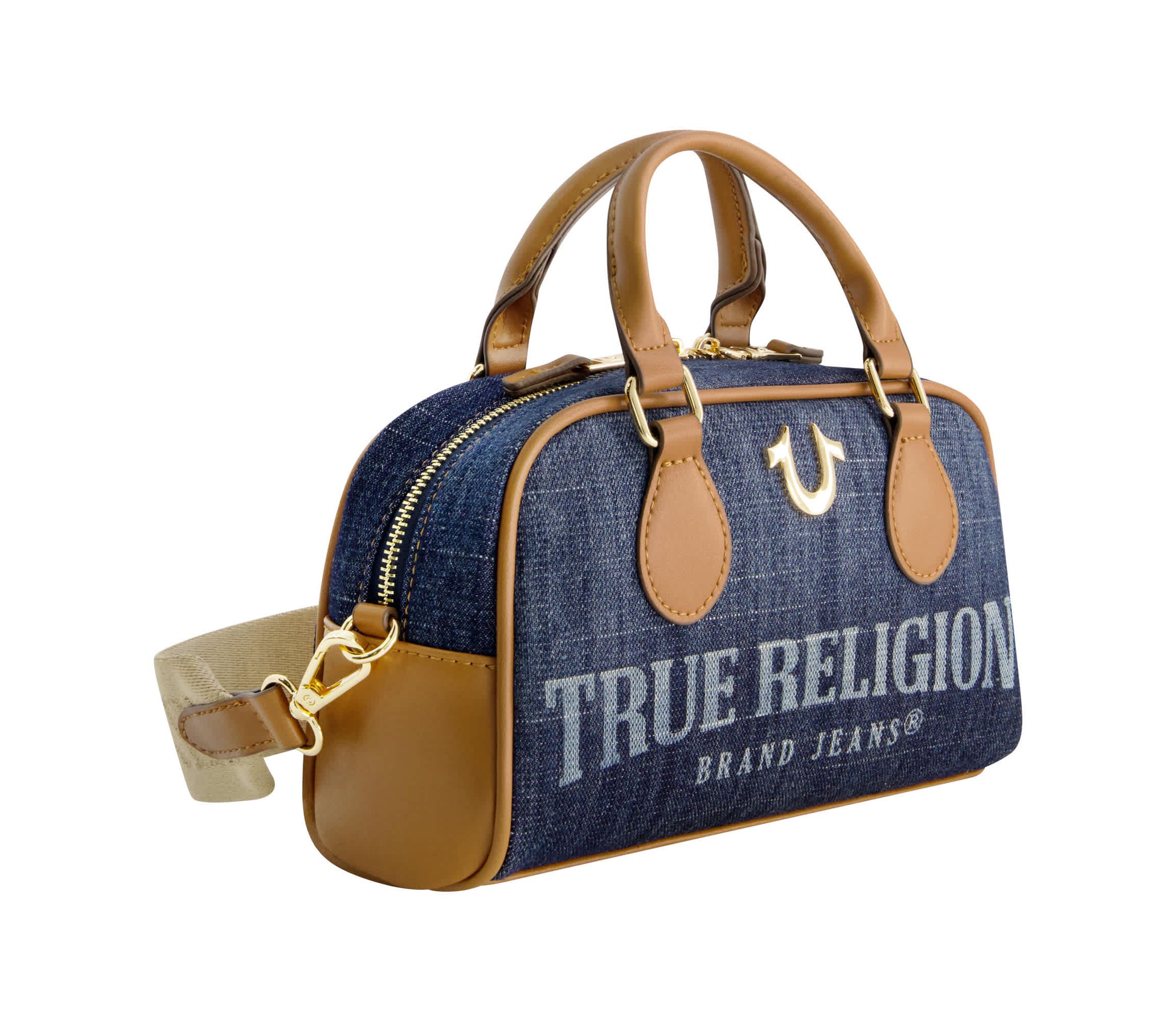 True Religion Denim Logo Mini Satchel Crossbody Bag