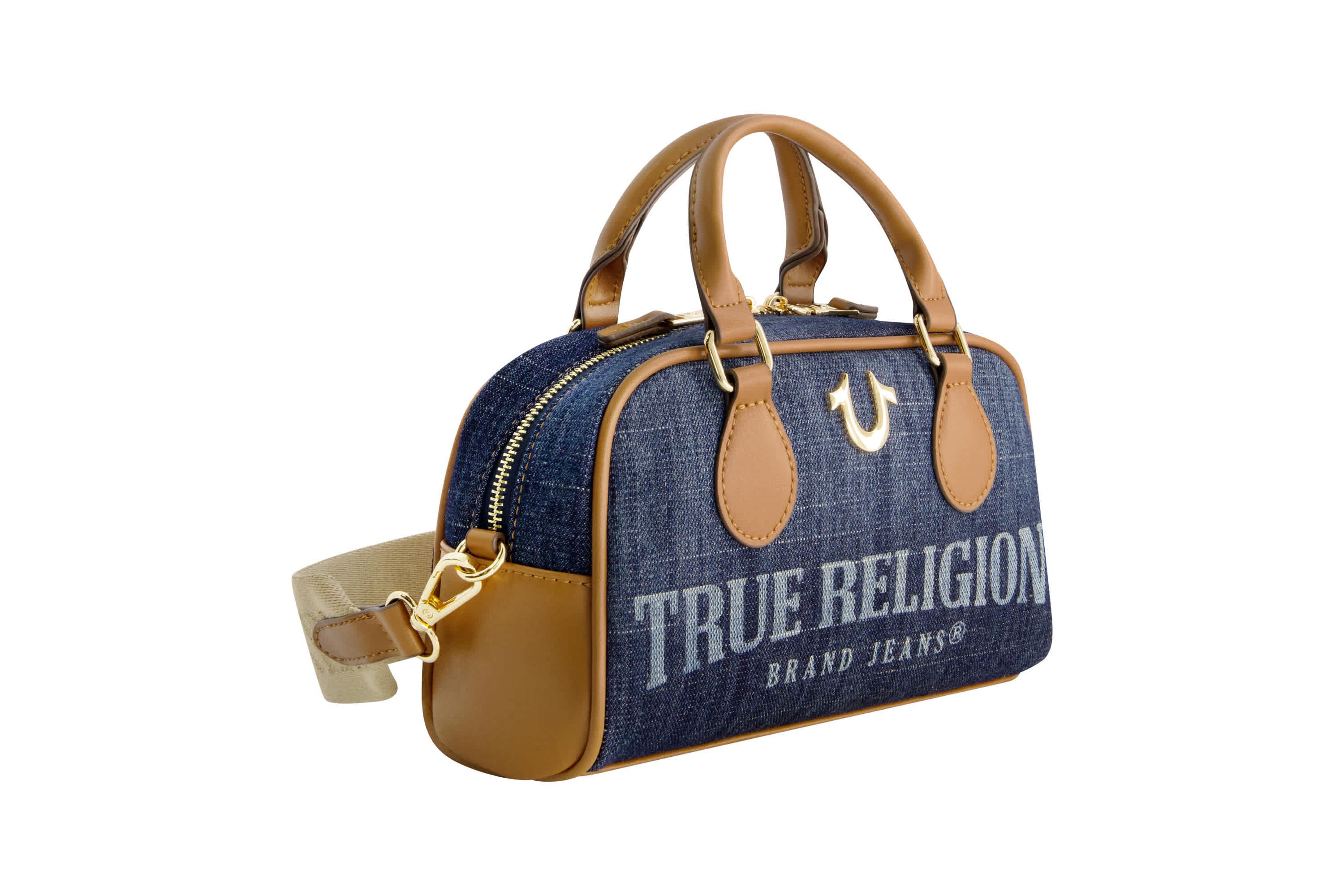 True Religion Denim Logo Mini Satchel Crossbody Bag