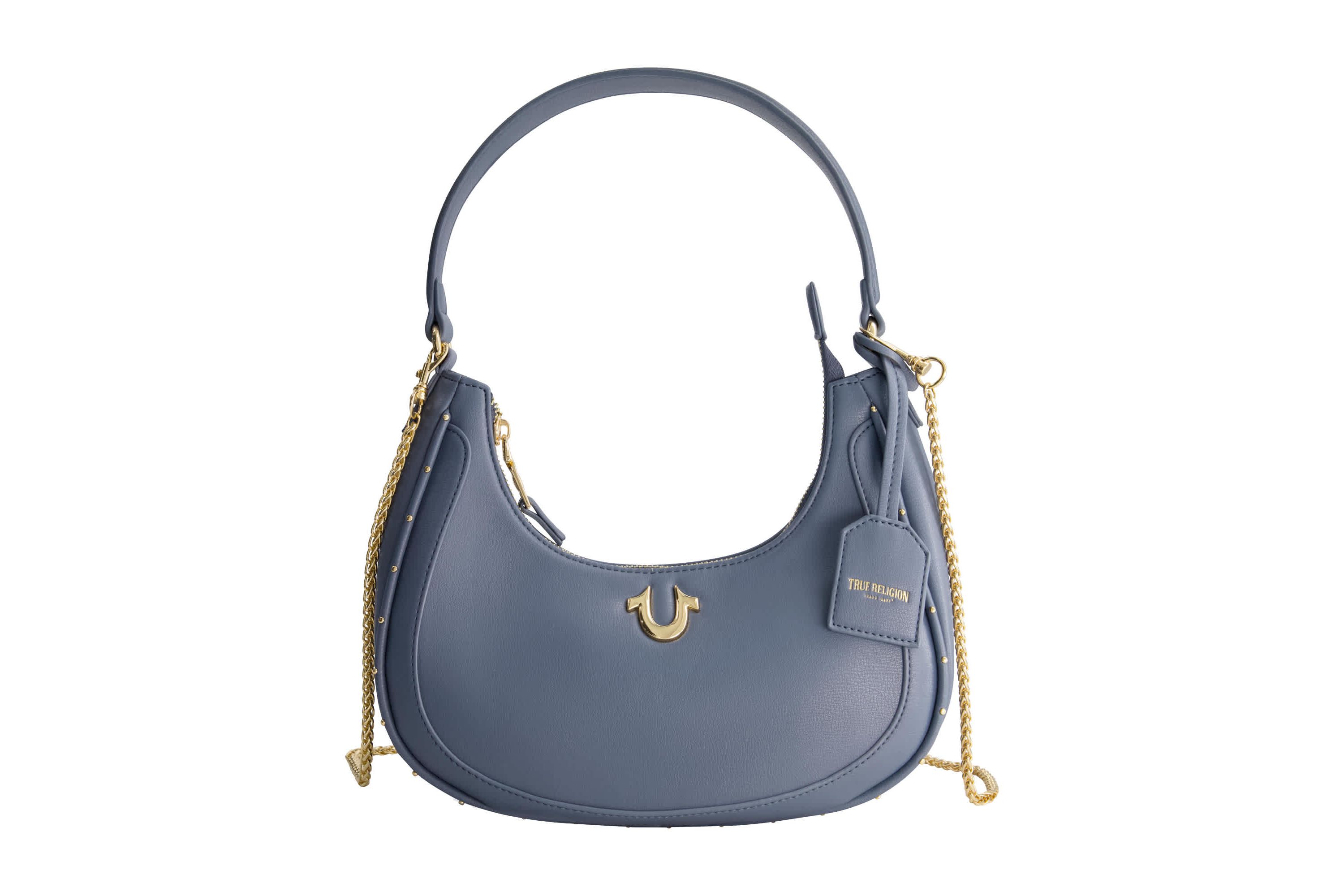True Religion Zip Top Crescent Hobo Bag