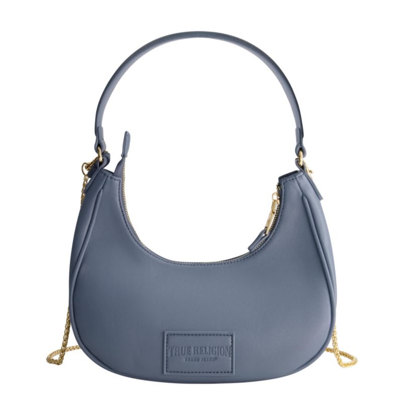 True Religion Zip Top Crescent Hobo Bag