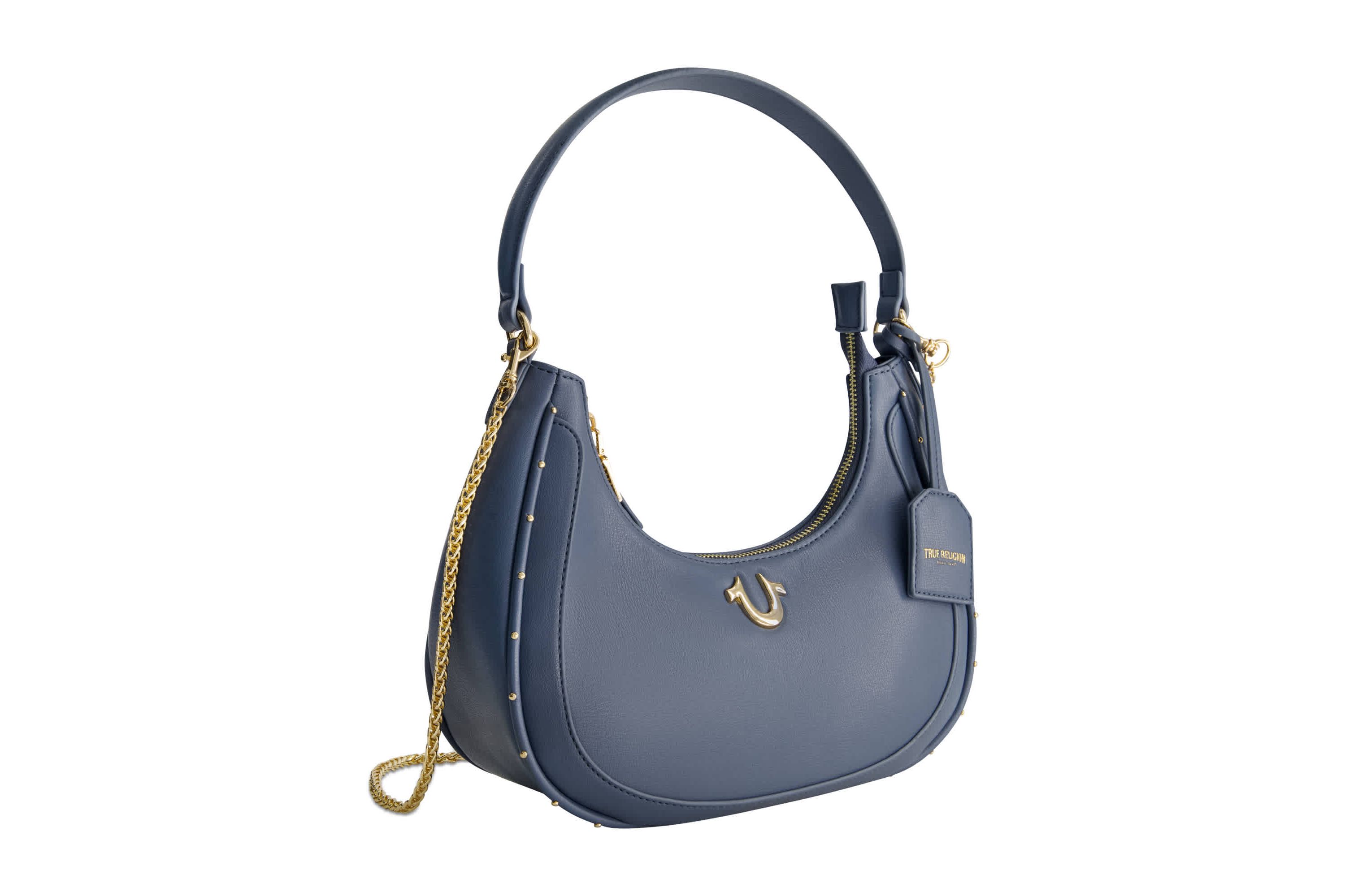 True Religion Zip Top Crescent Hobo Bag