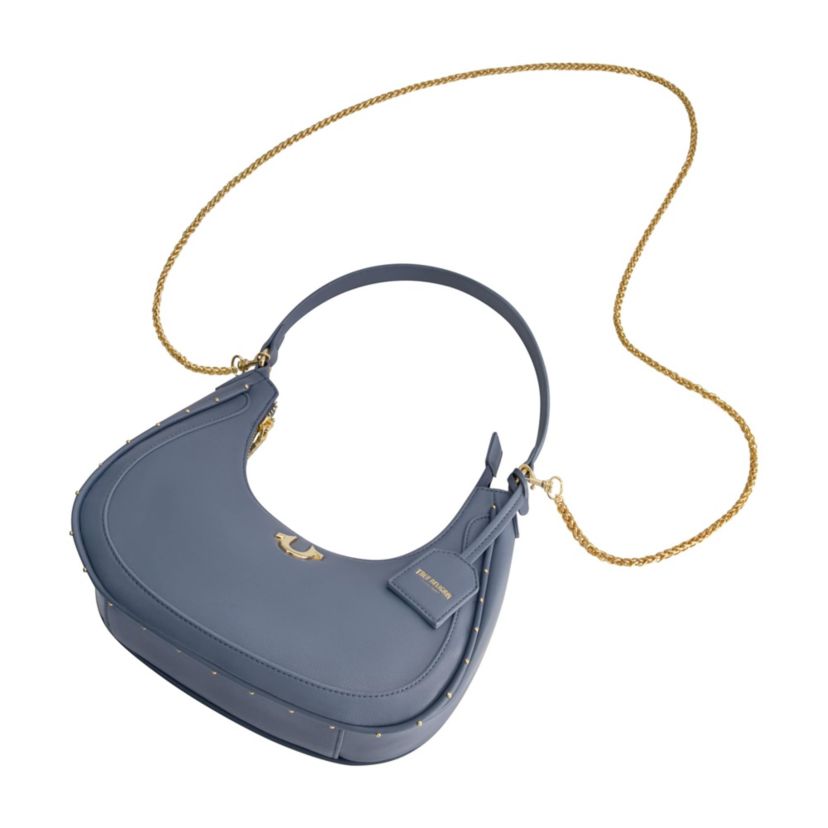 True Religion Zip Top Crescent Hobo Bag
