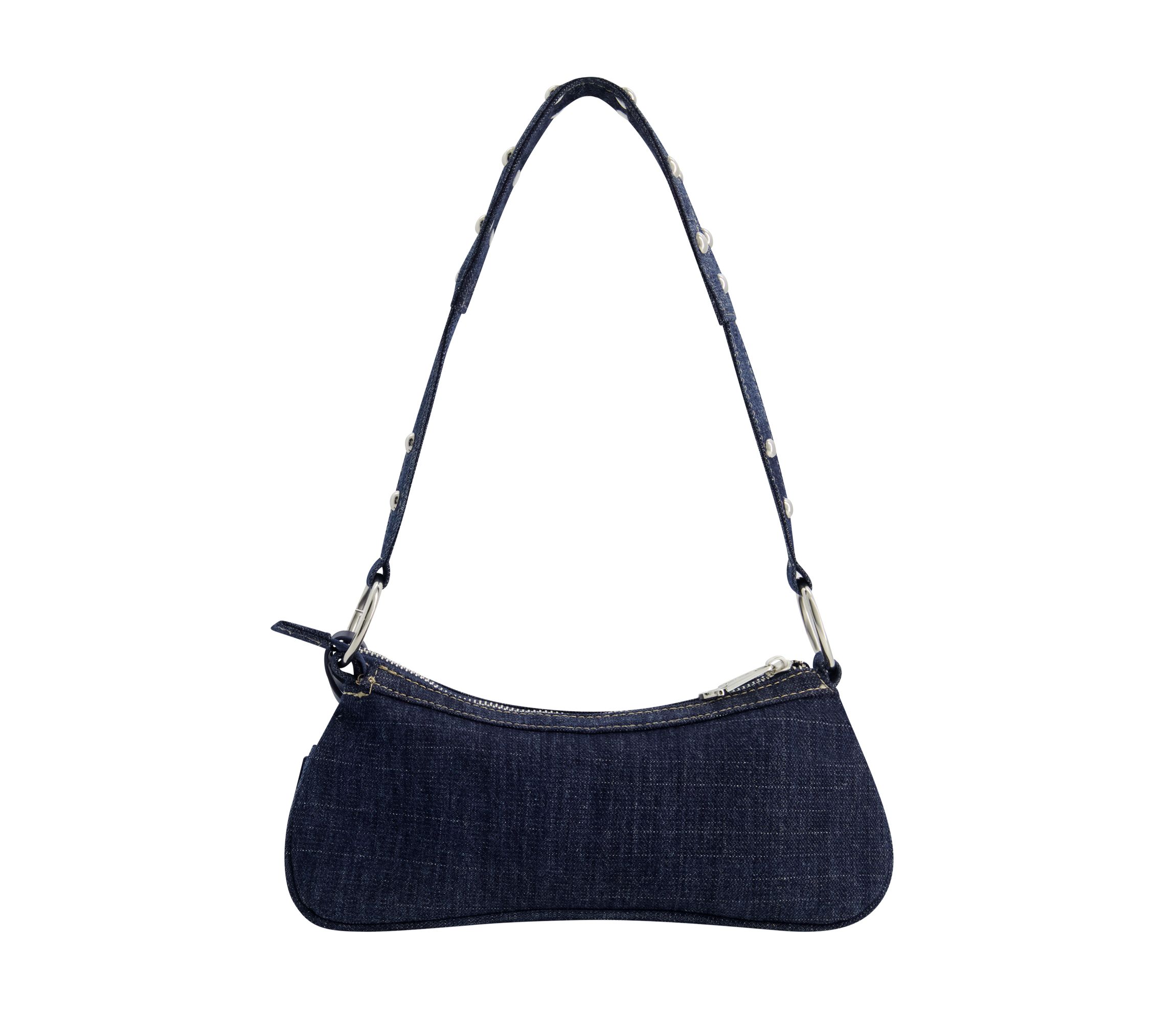 STUDDED HORSESHOE DE True Religion Horseshoe Denim shoulder bag