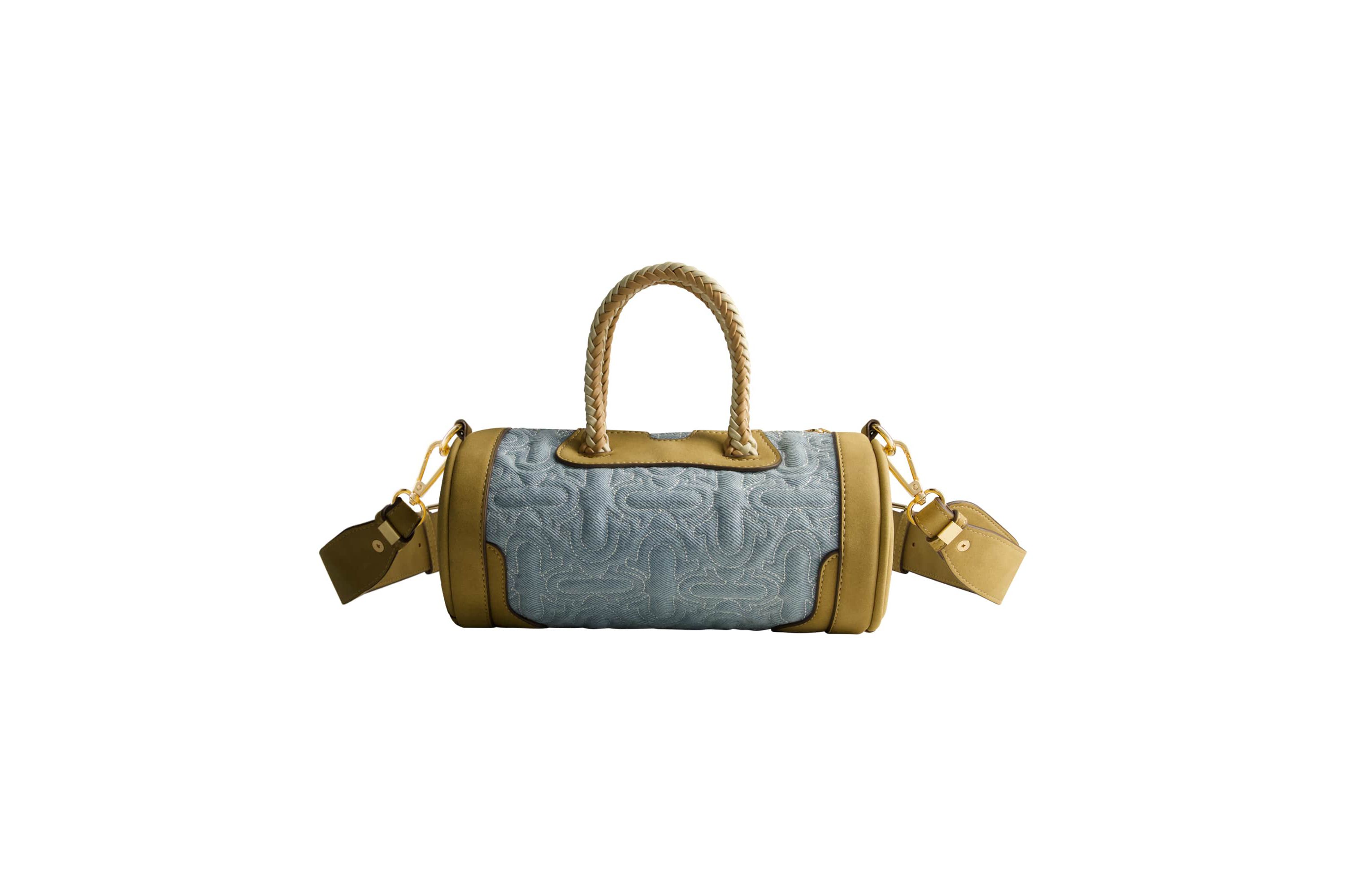 True Religion Quilted Horseshoe Mini Duffel Crossbody Bag