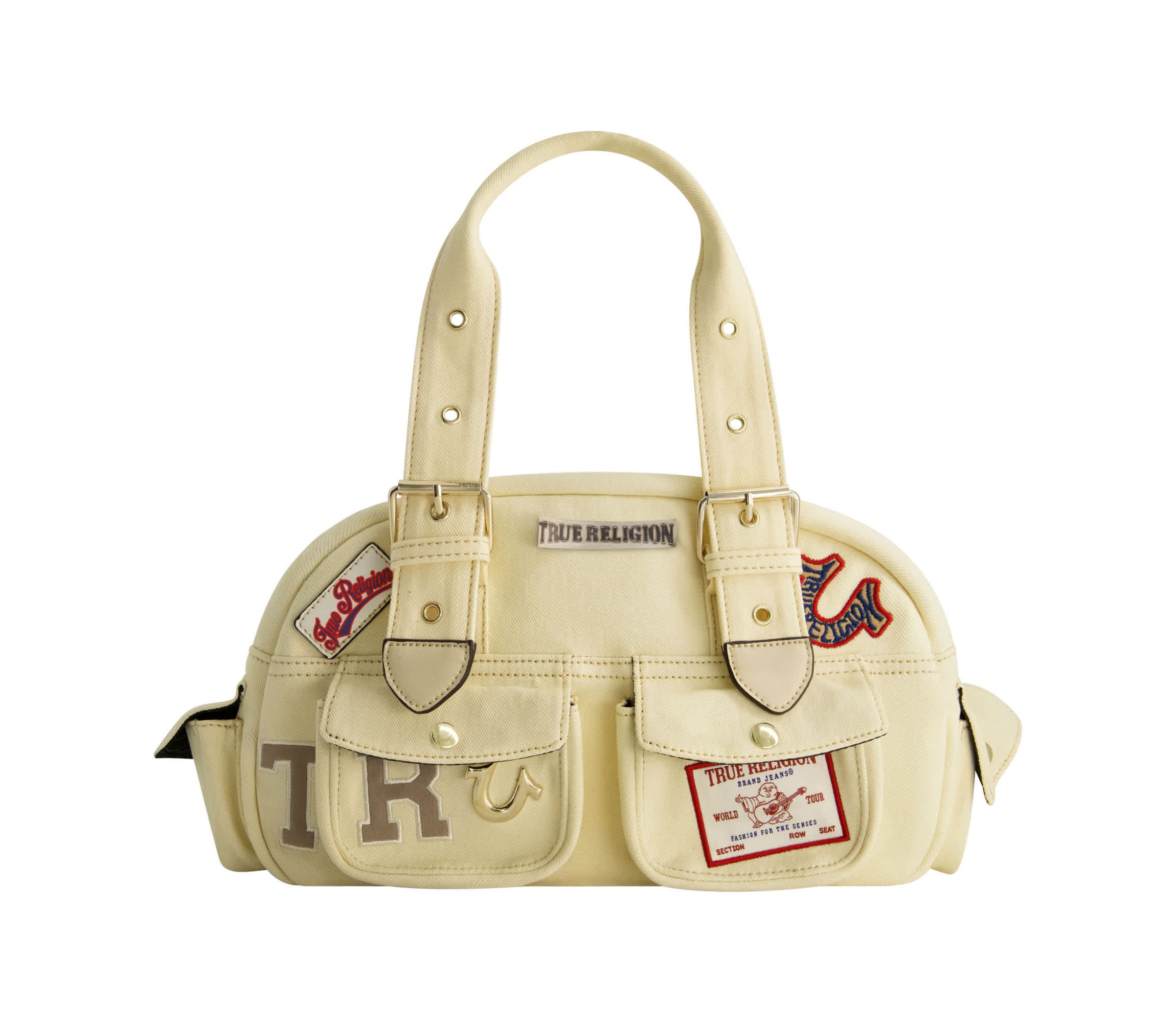 True Religion Multi-Patch Satchel