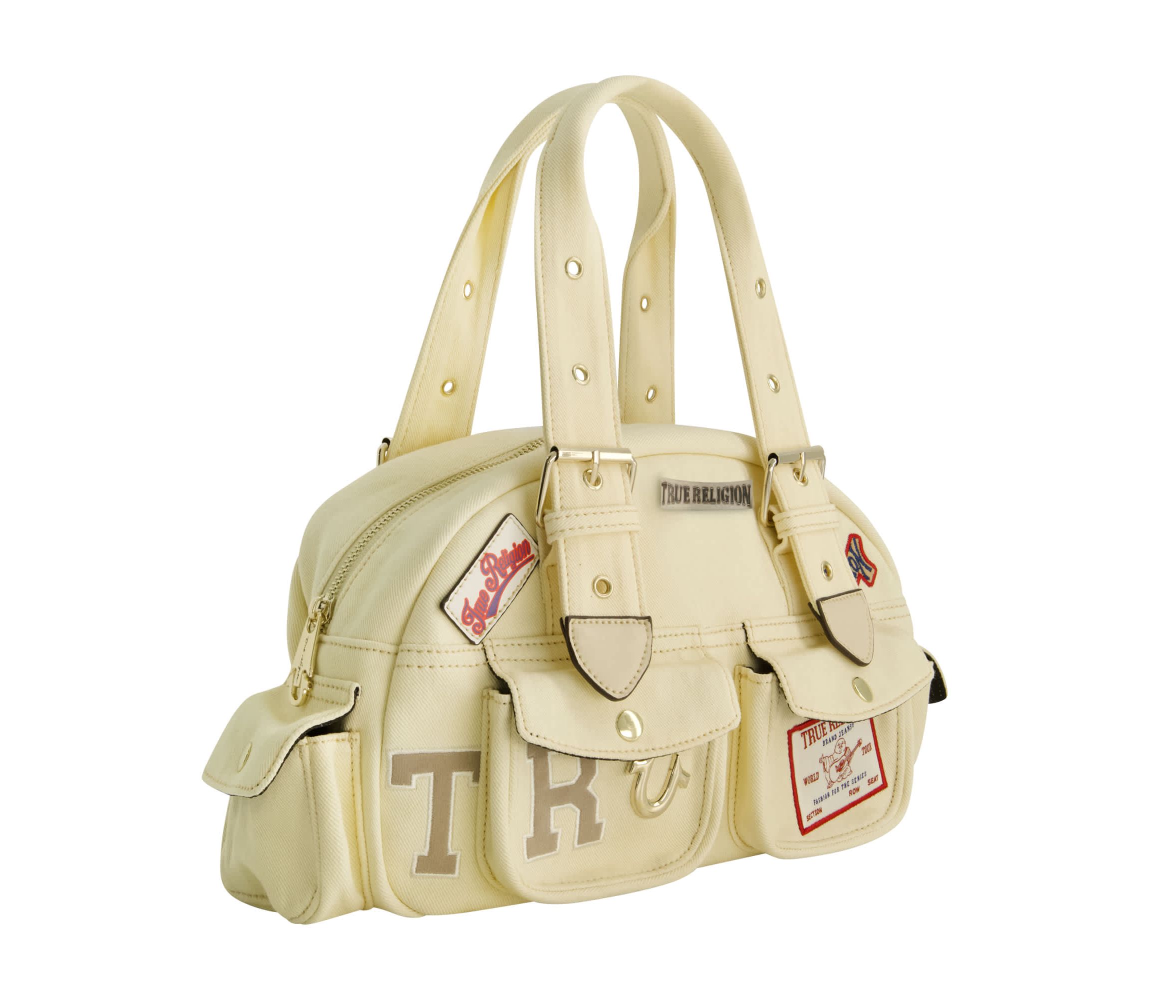 True Religion Multi-Patch Satchel