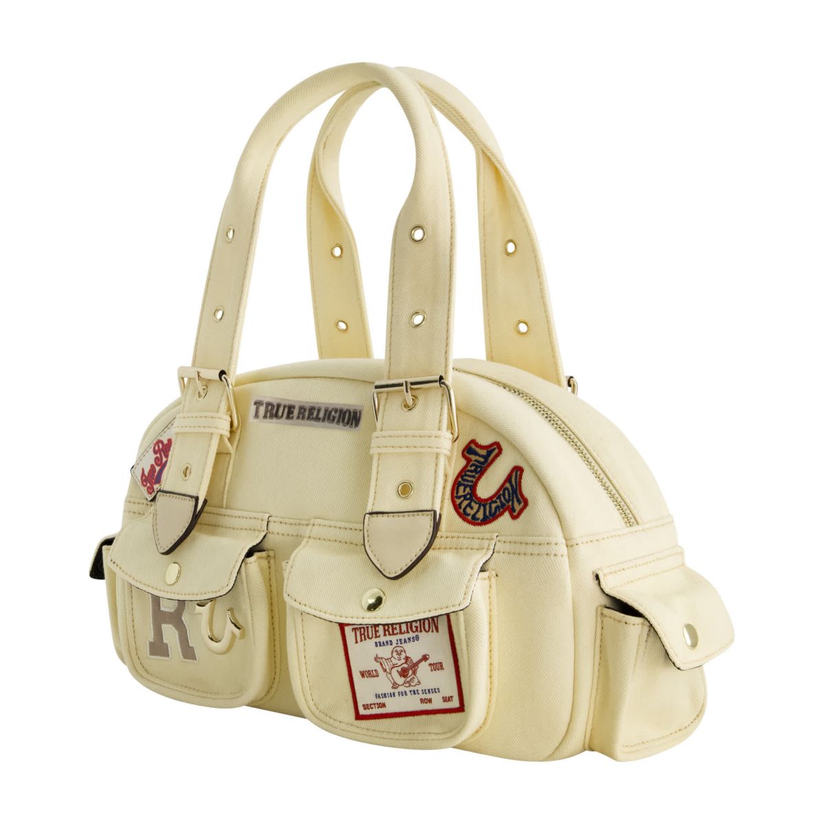 True Religion Multi-Patch Satchel