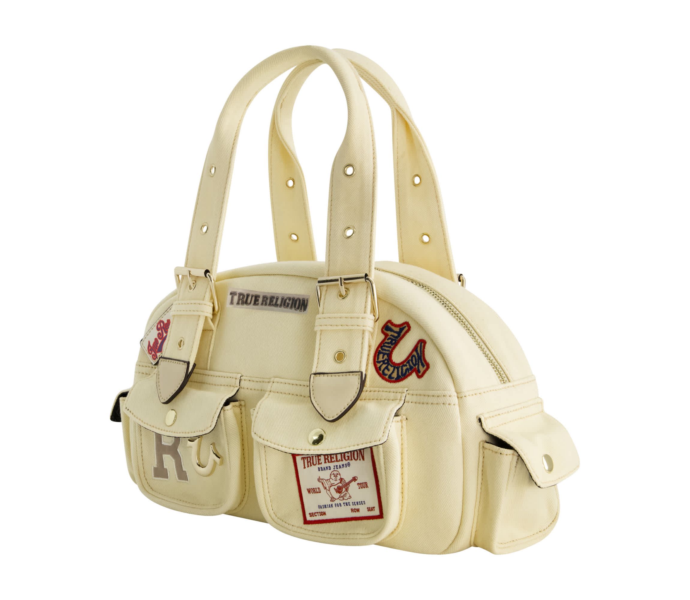 True Religion Multi-Patch Satchel