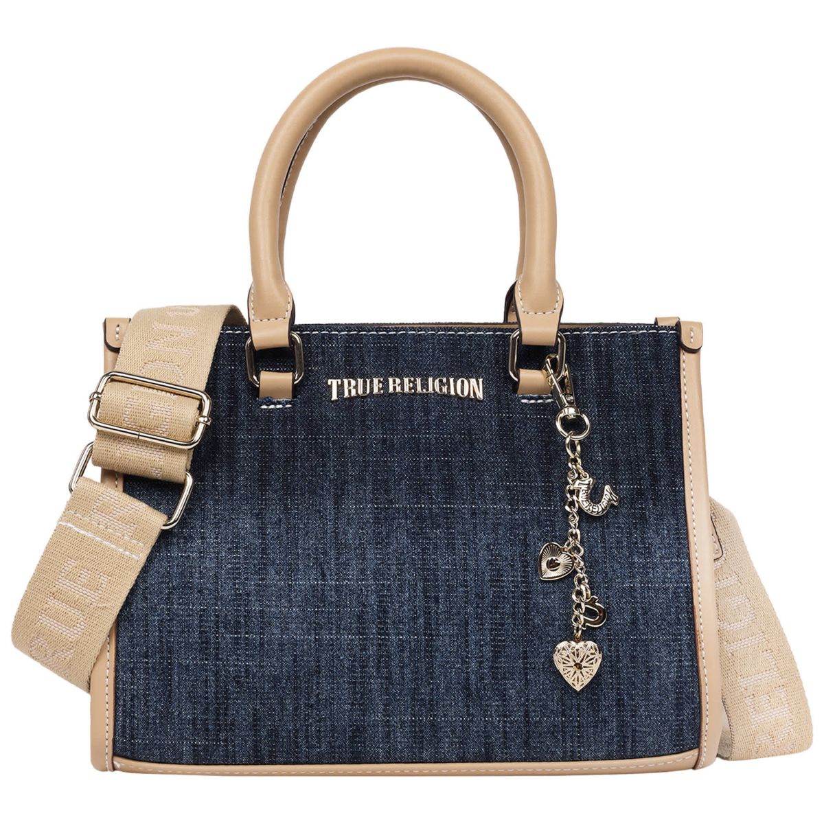 HORSESHOE DANGLE COLORED DENIM TOTE