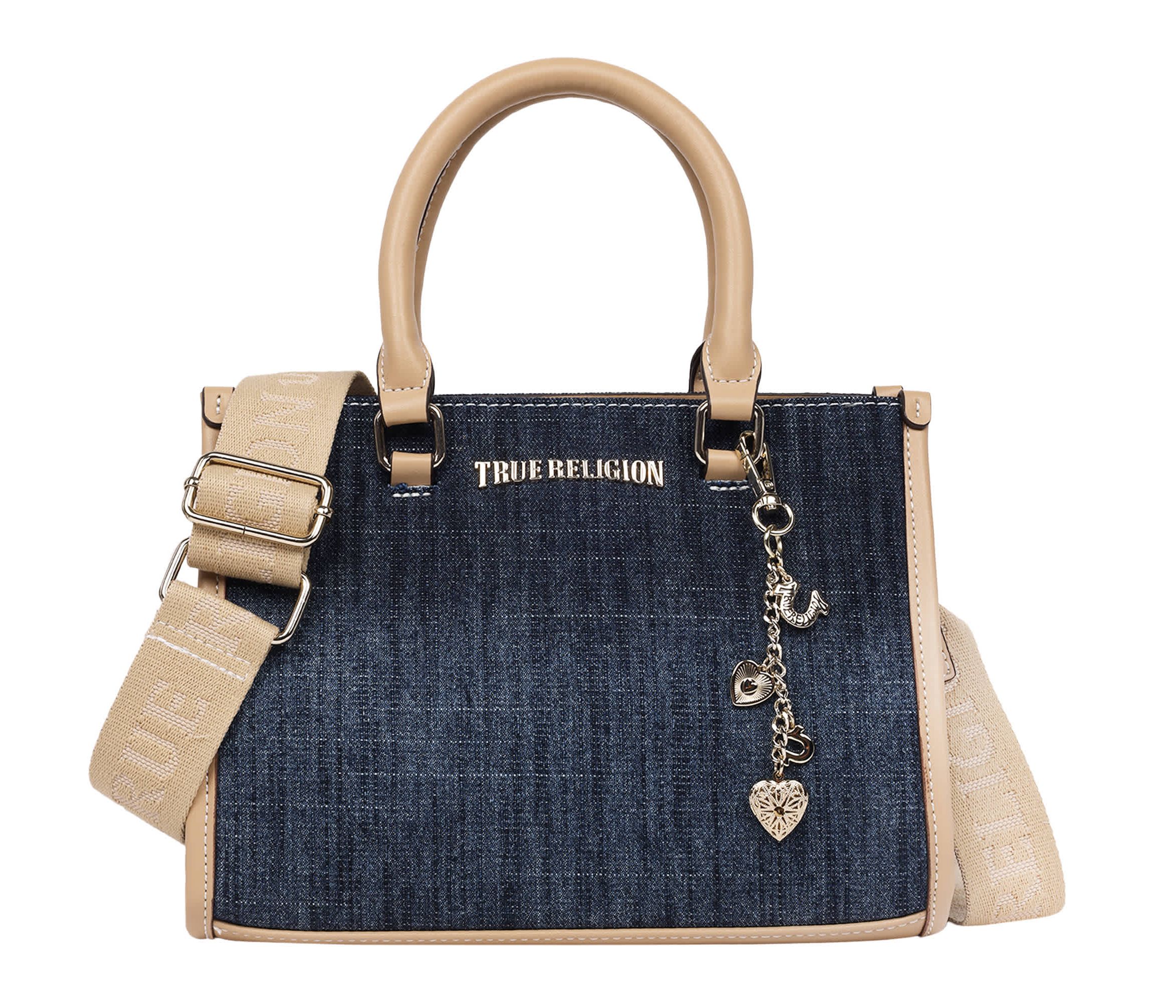 HORSESHOE DANGLE COLORED DENIM TOTE