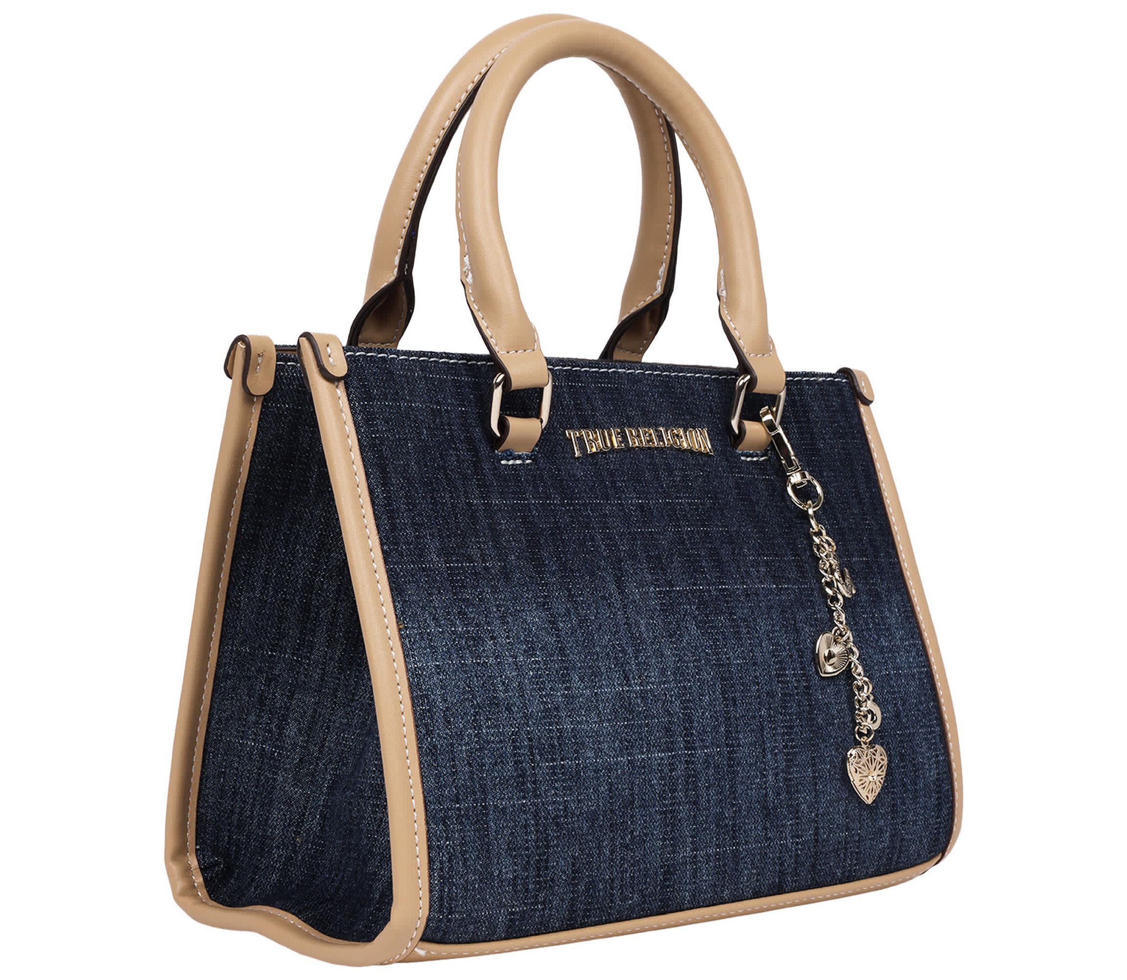 HORSESHOE DANGLE COLORED DENIM TOTE