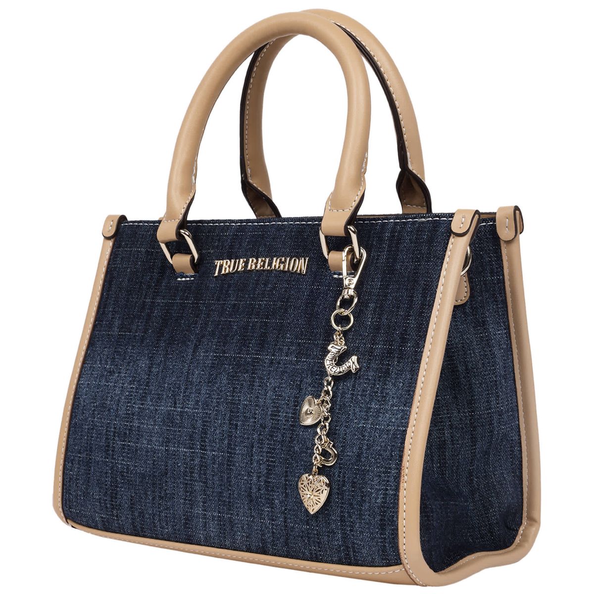 HORSESHOE DANGLE COLORED DENIM TOTE