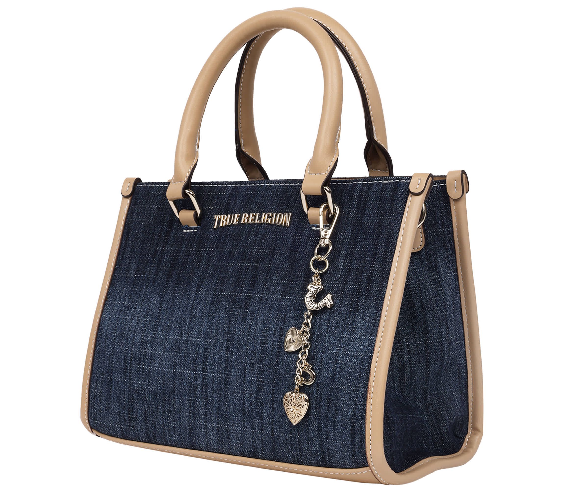 HORSESHOE DANGLE COLORED DENIM TOTE