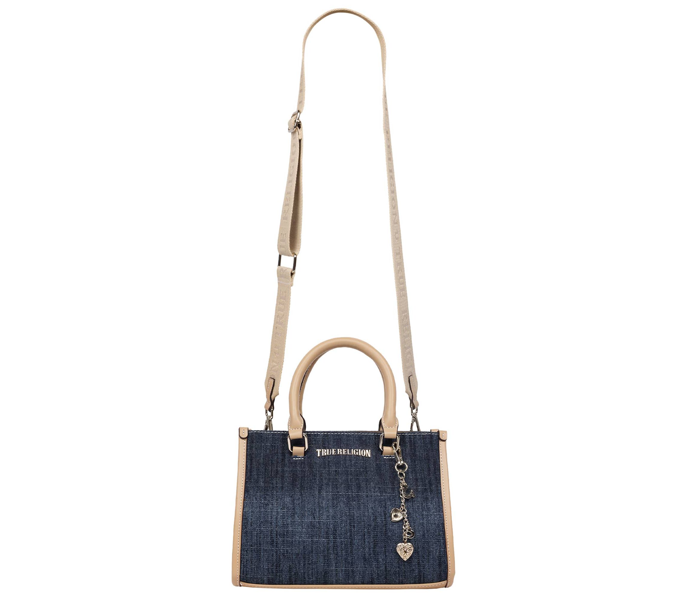 HORSESHOE DANGLE COLORED DENIM TOTE