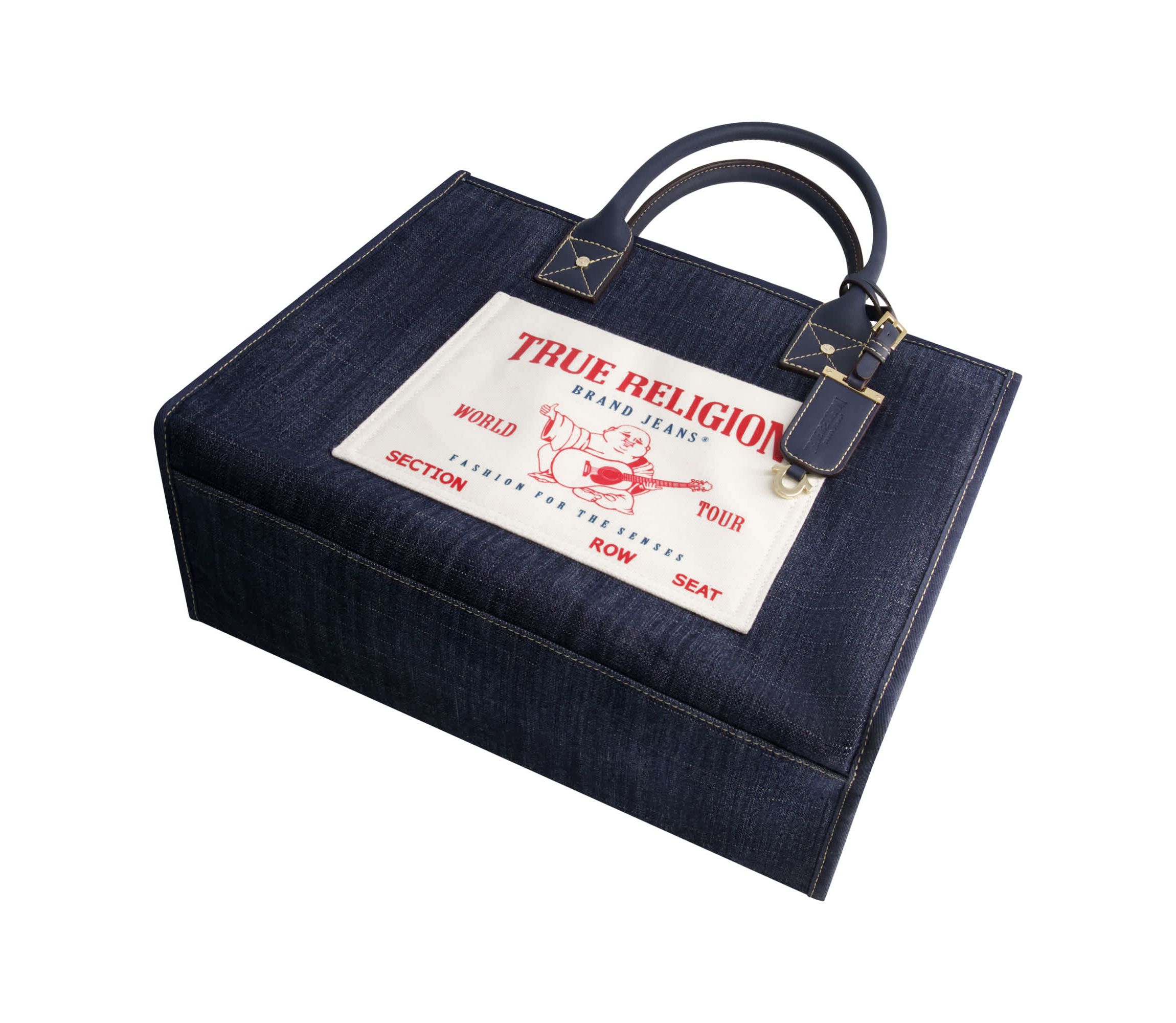 True Religion Buddha Pocket Denim Tote