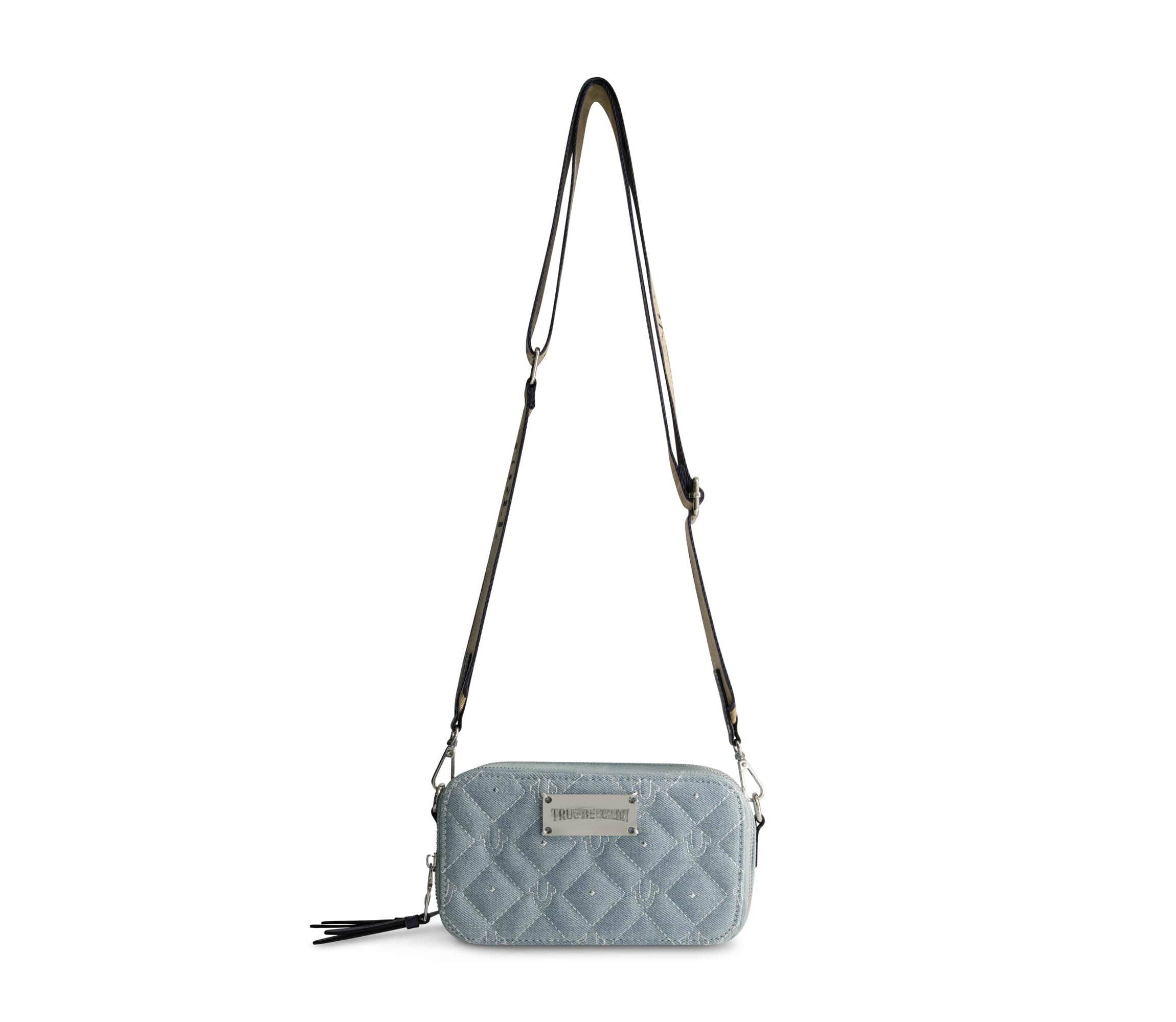 True Religion Studded Denim Camera Bag