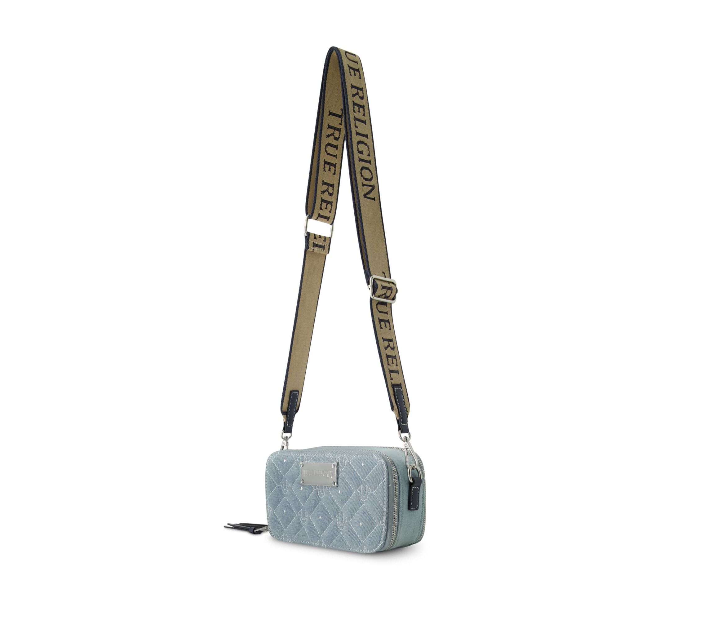 True Religion Studded Denim Camera Bag