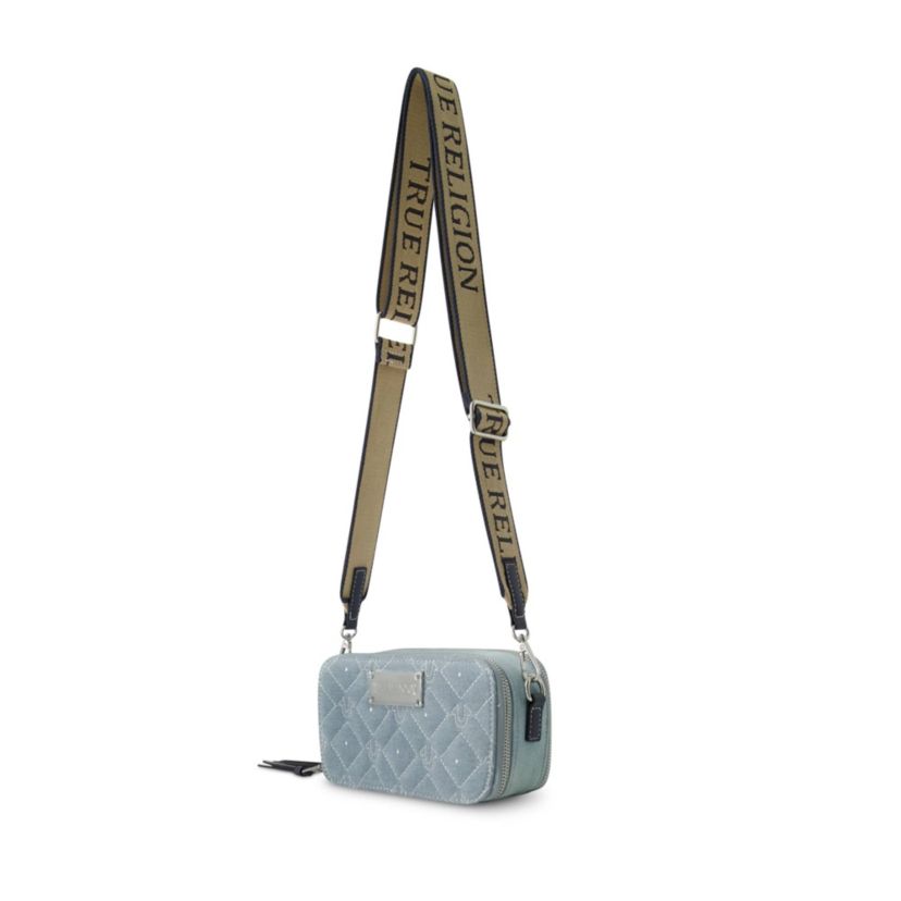 True Religion Studded Denim Camera Bag