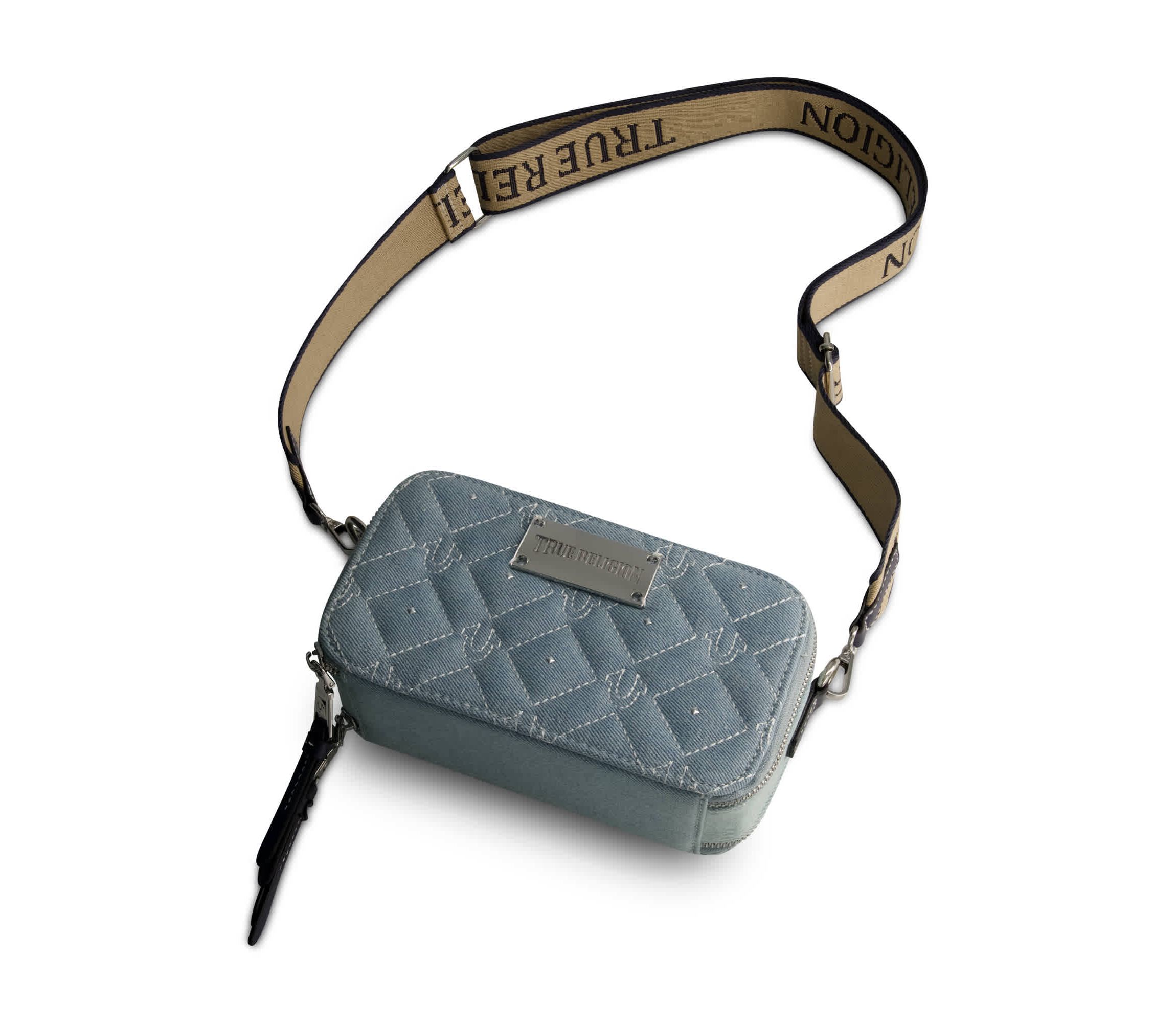True Religion Studded Denim Camera Bag