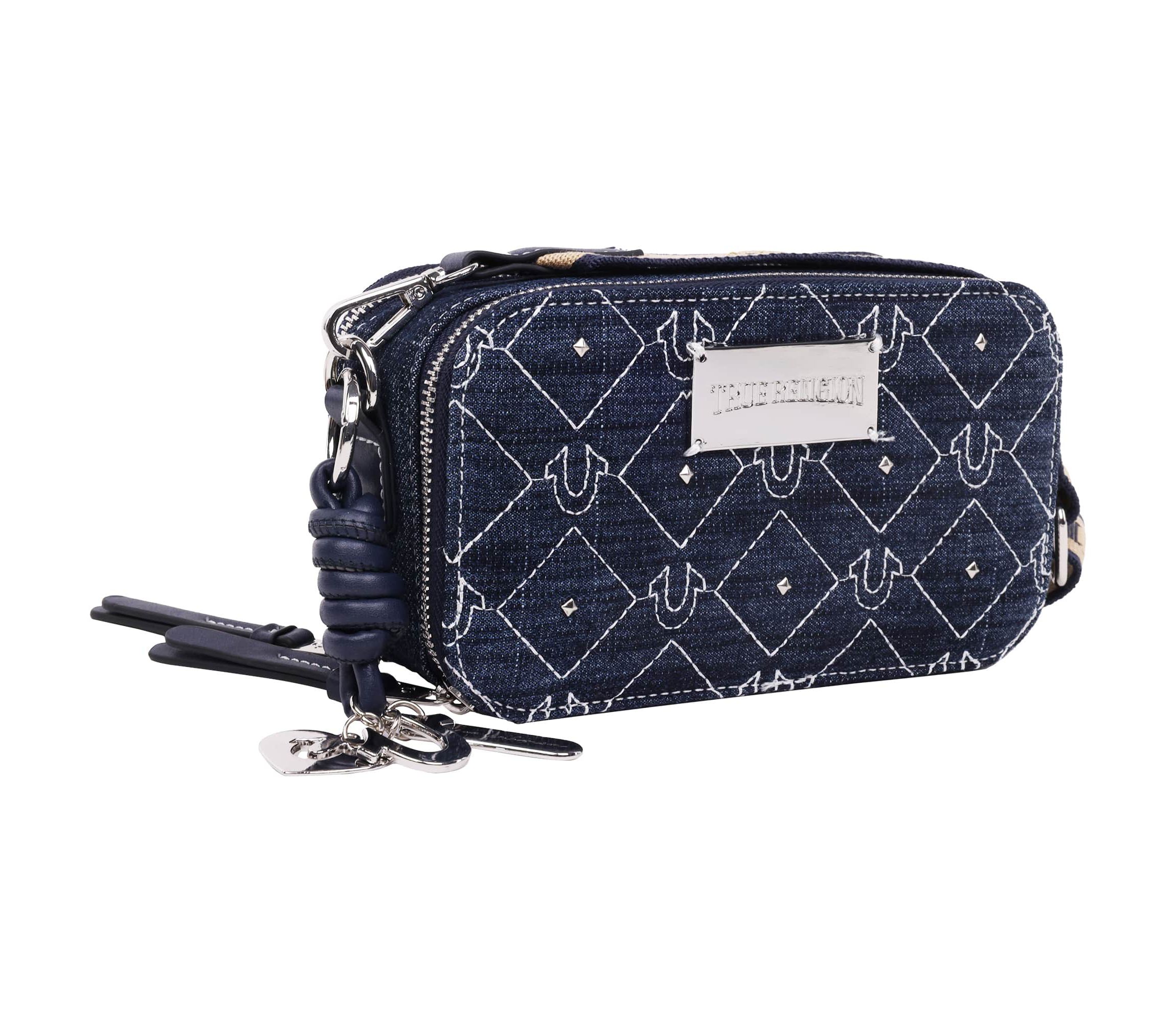 True Religion Studded Denim Camera Bag
