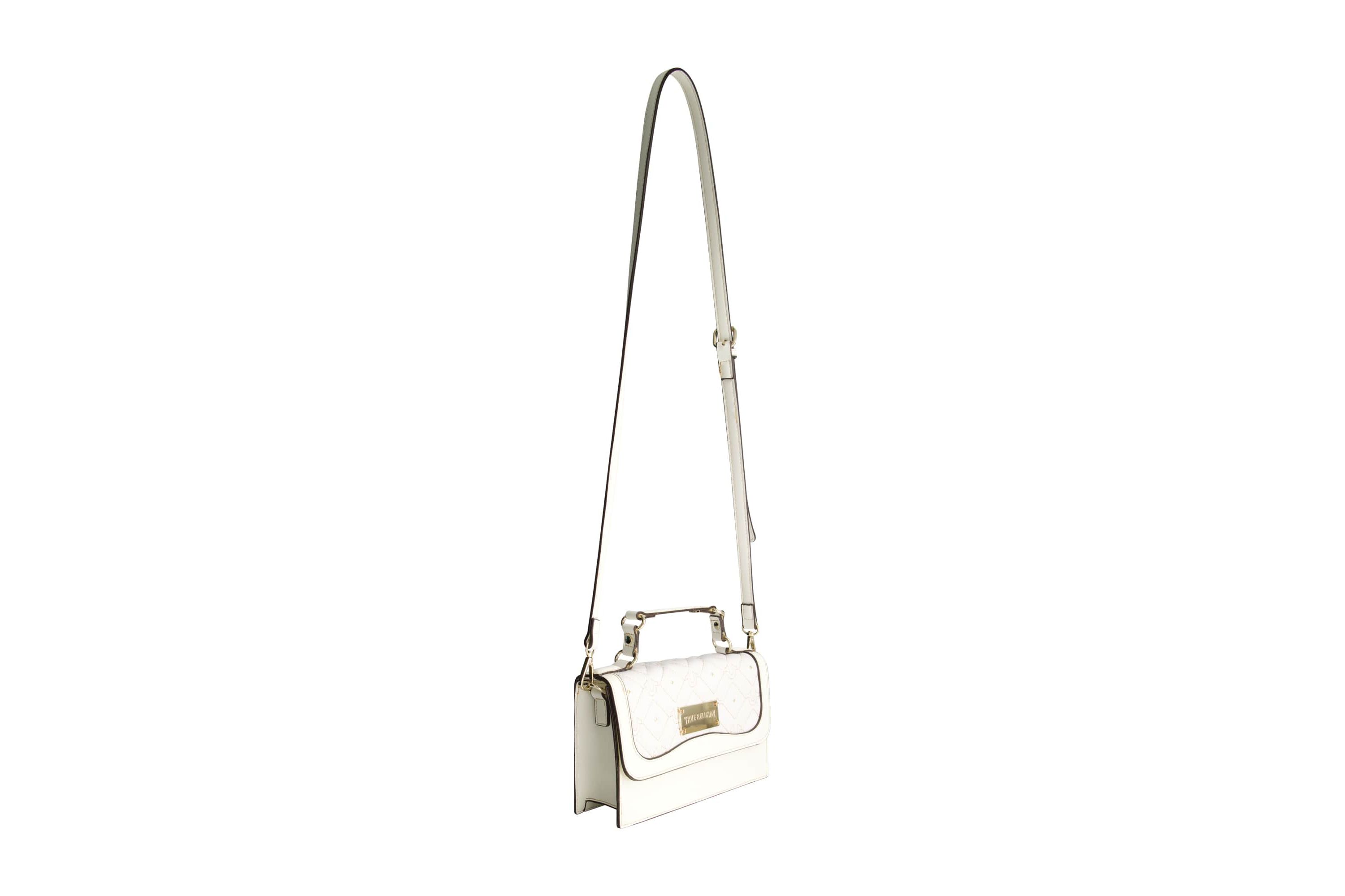 True Religion Studded Denim Flap Bag