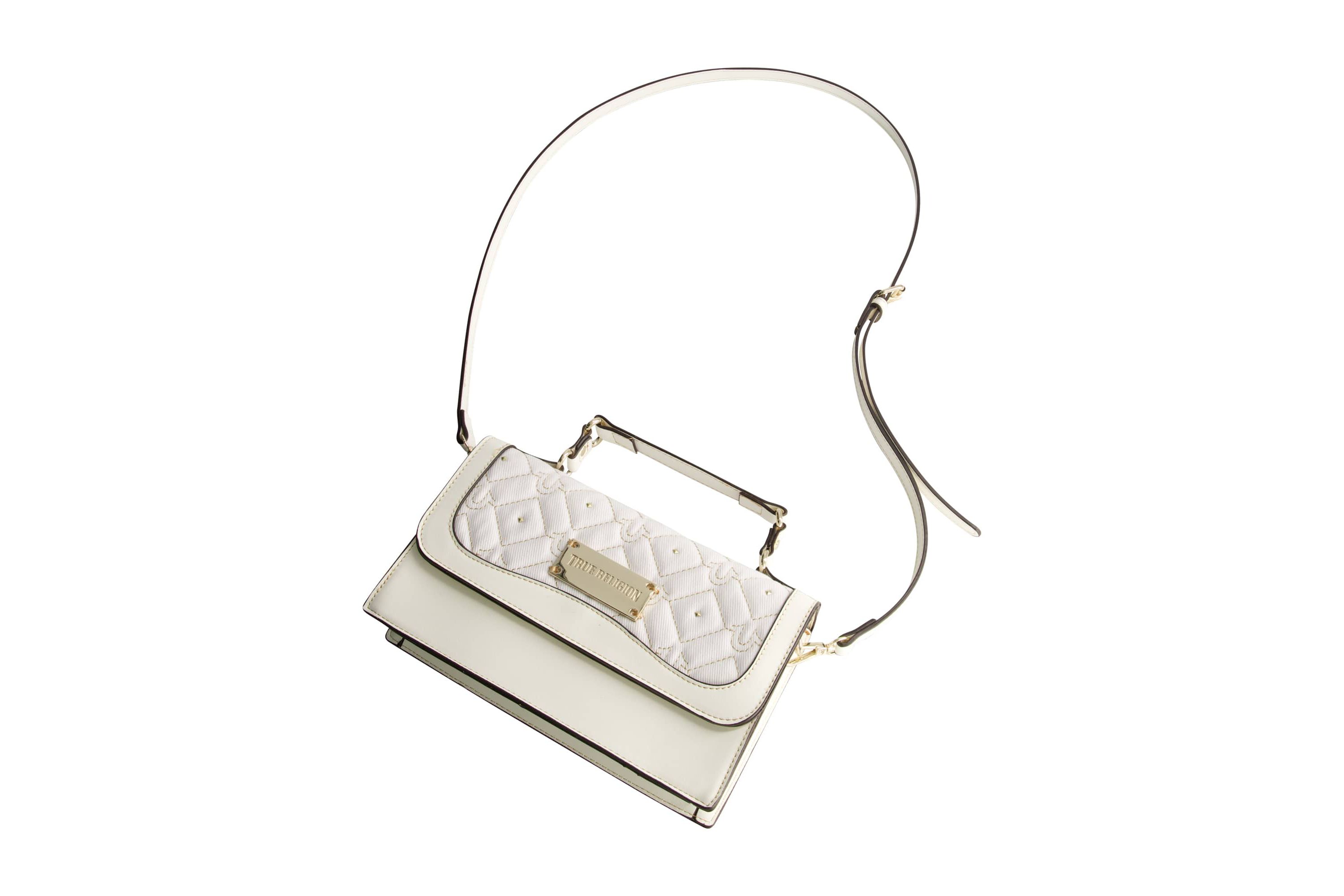 True Religion Studded Denim Flap Bag