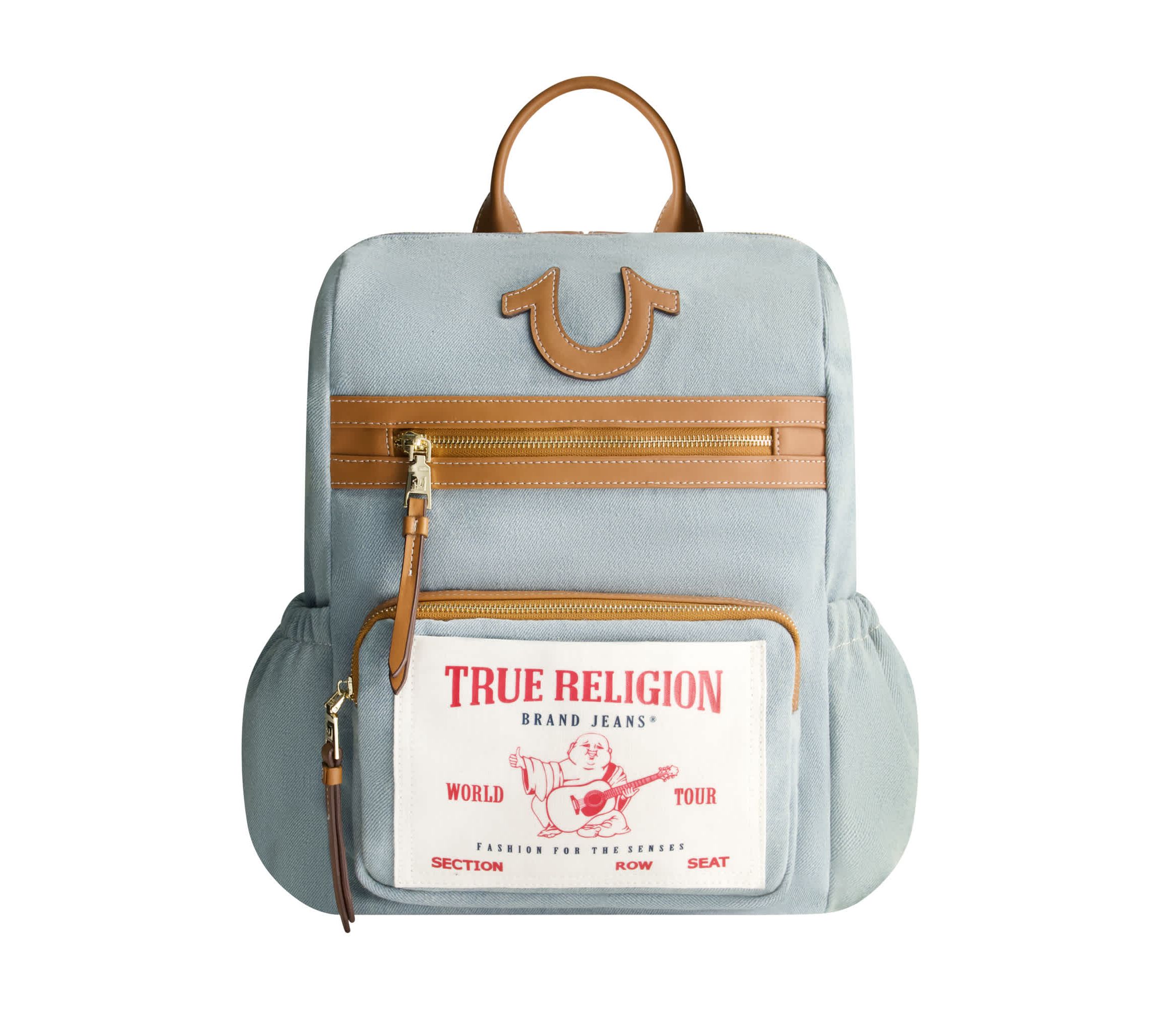 True Religion Buddha Pocket Denim Backpack