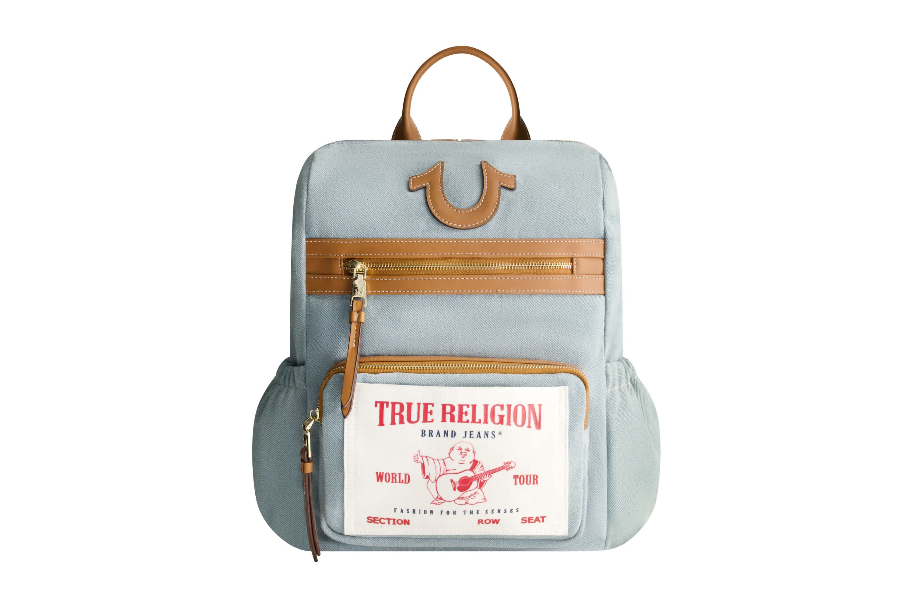 True Religion Buddha Pocket Denim Backpack