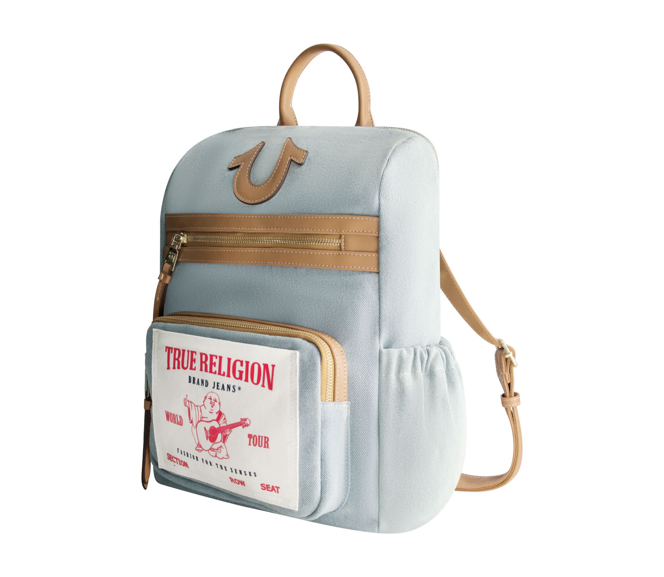 True Religion Buddha Pocket Denim Backpack