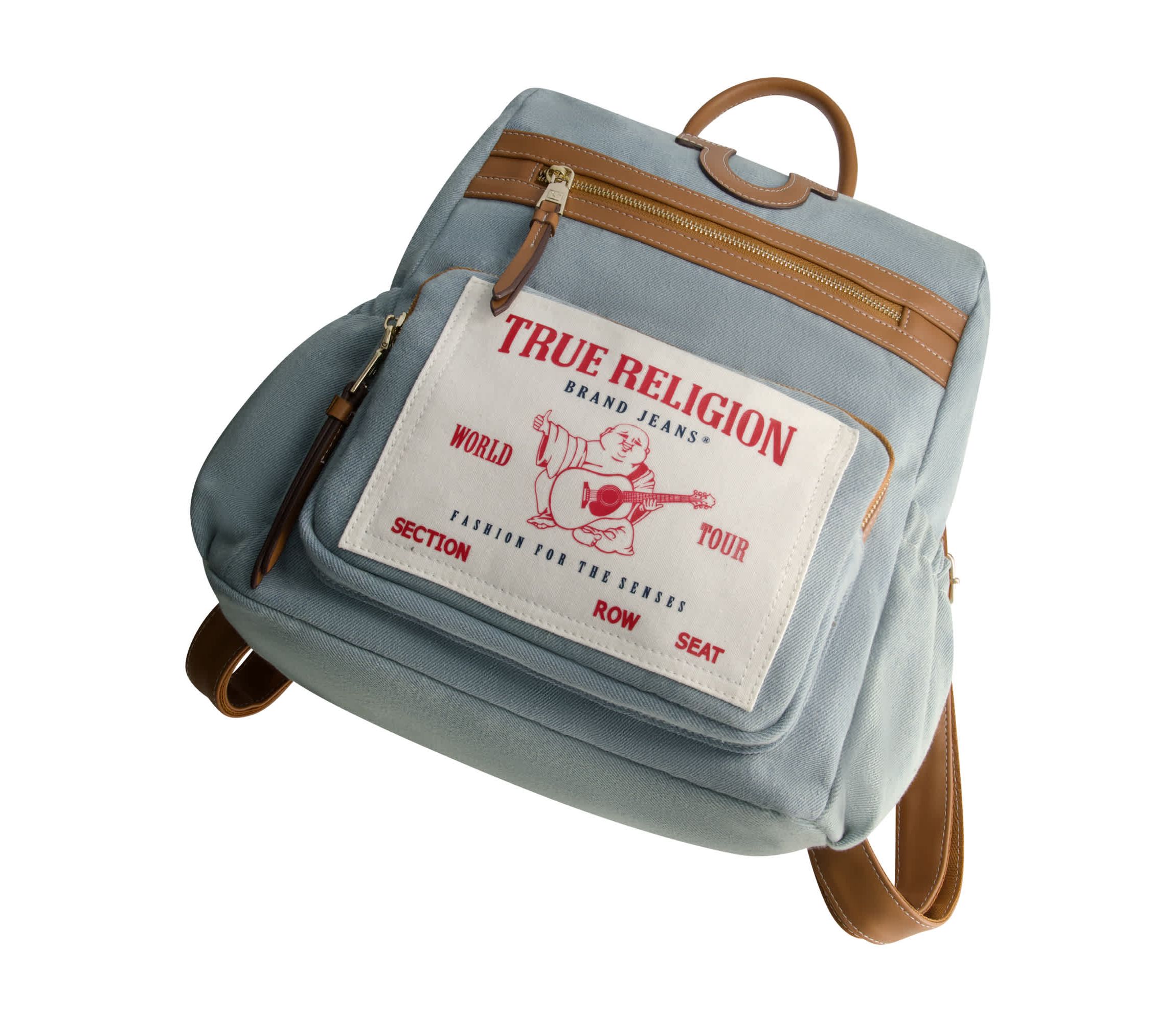 True Religion Buddha Pocket Denim Backpack