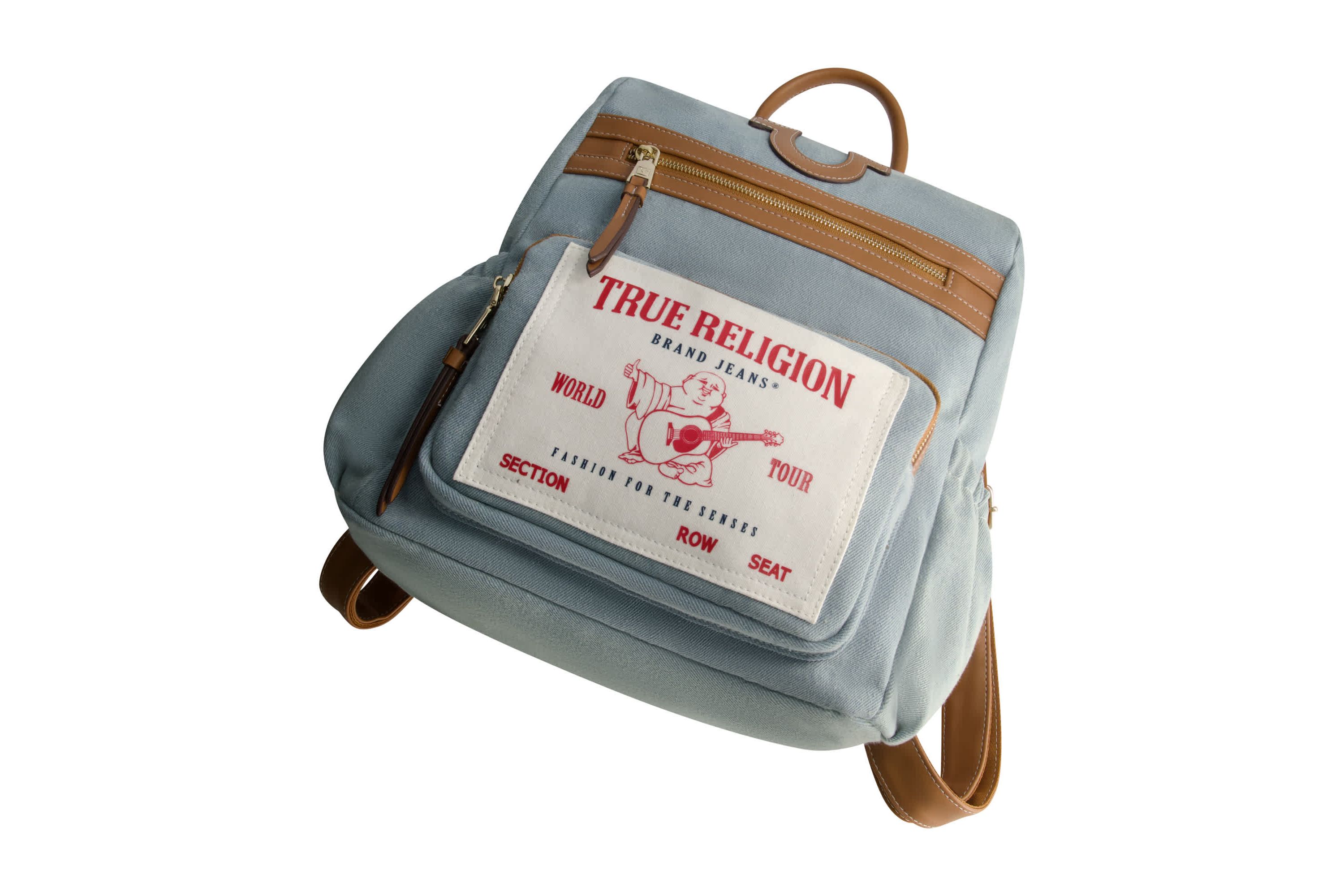 True Religion Buddha Pocket Denim Backpack
