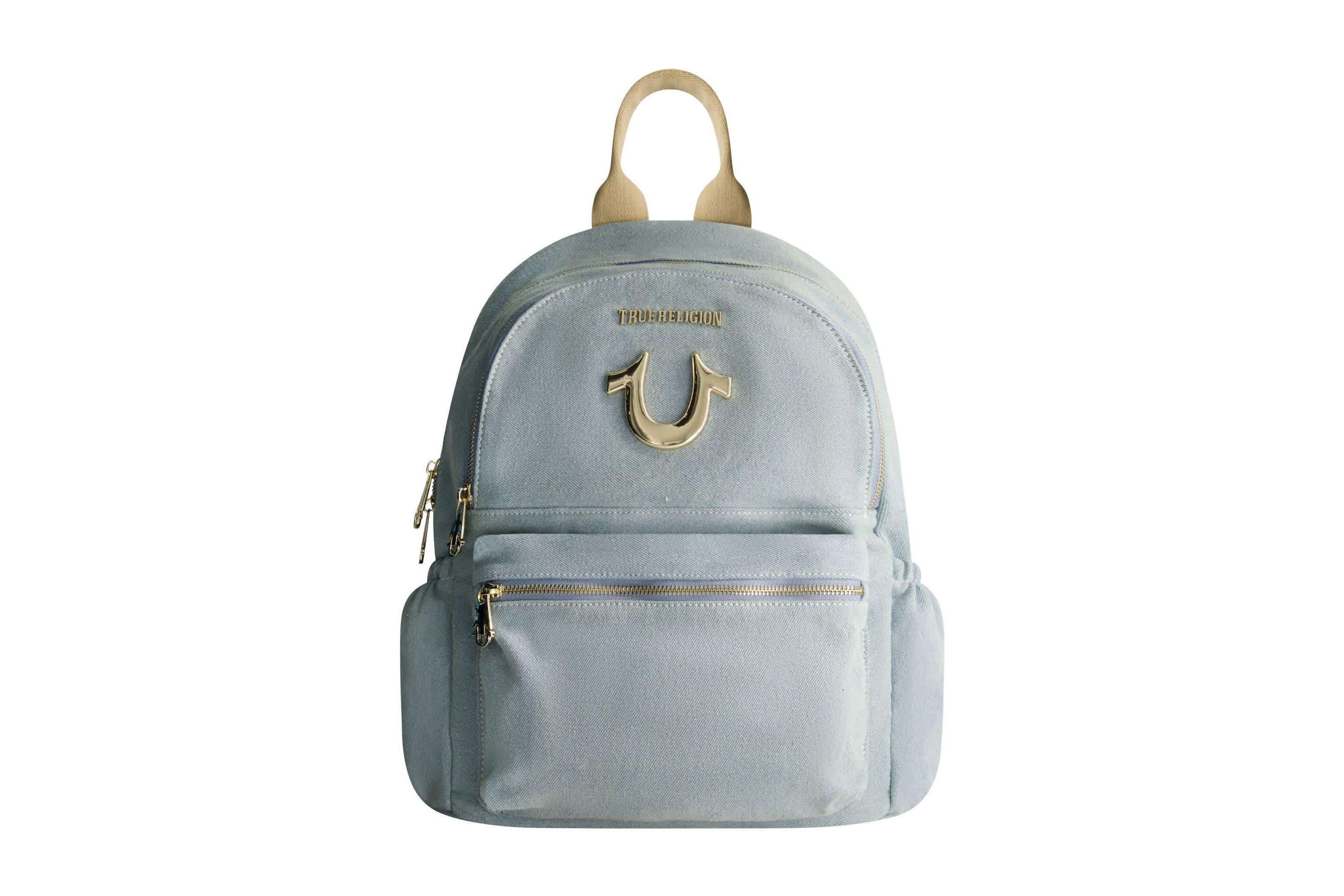 True Religion Zip Pocket Denim Horseshoe Backpack
