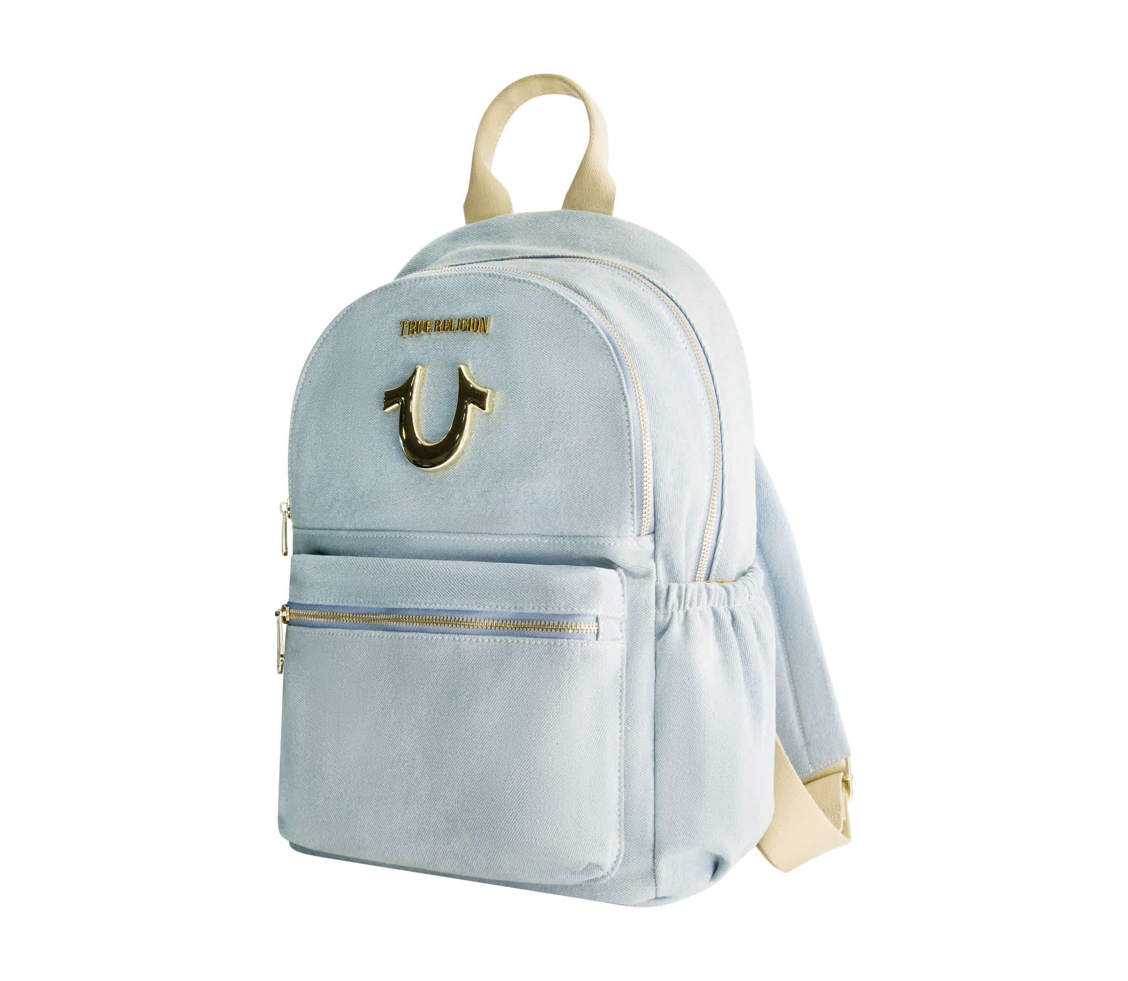 True Religion Zip Pocket Denim Horseshoe Backpack