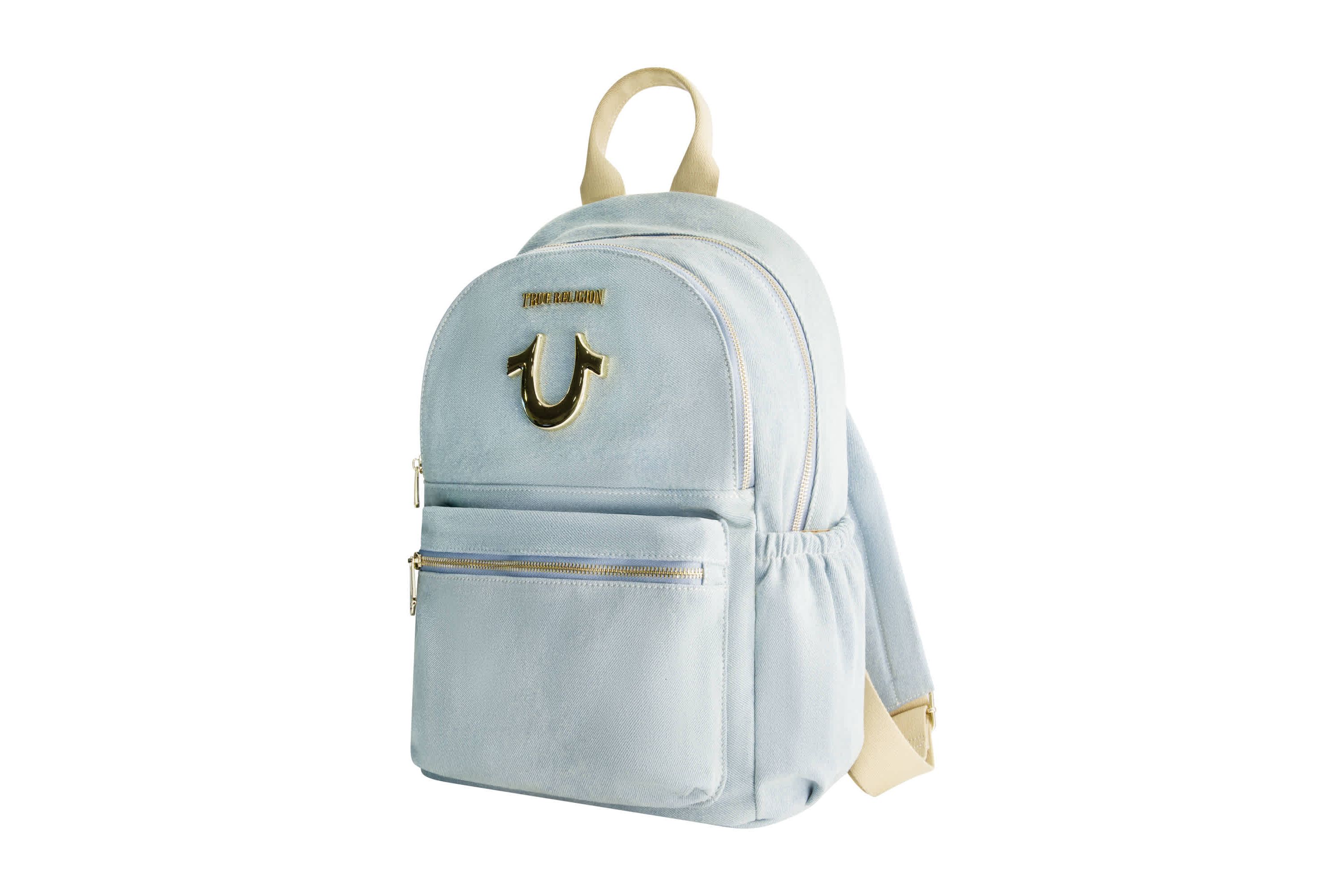 True Religion Zip Pocket Denim Horseshoe Backpack