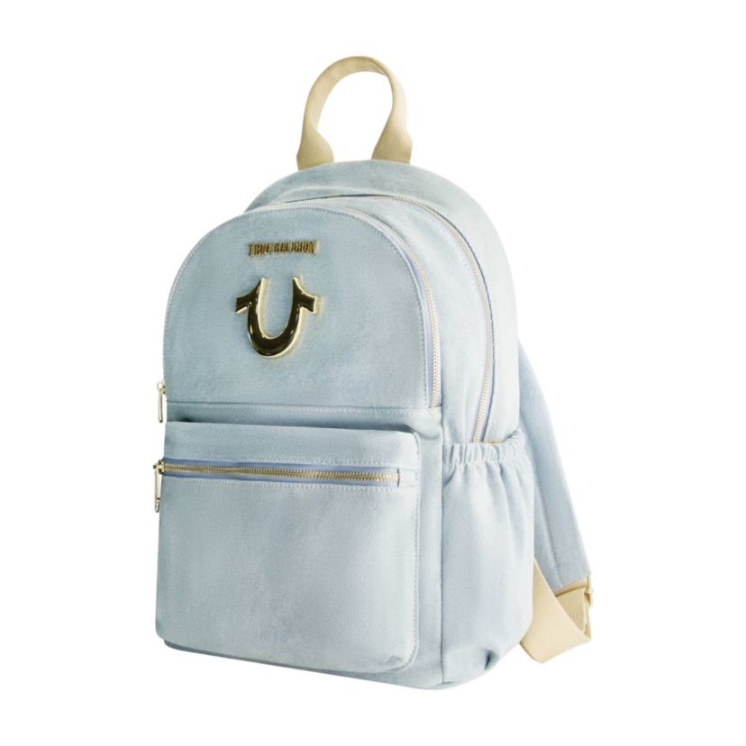 True Religion Zip Pocket Denim Horseshoe Backpack