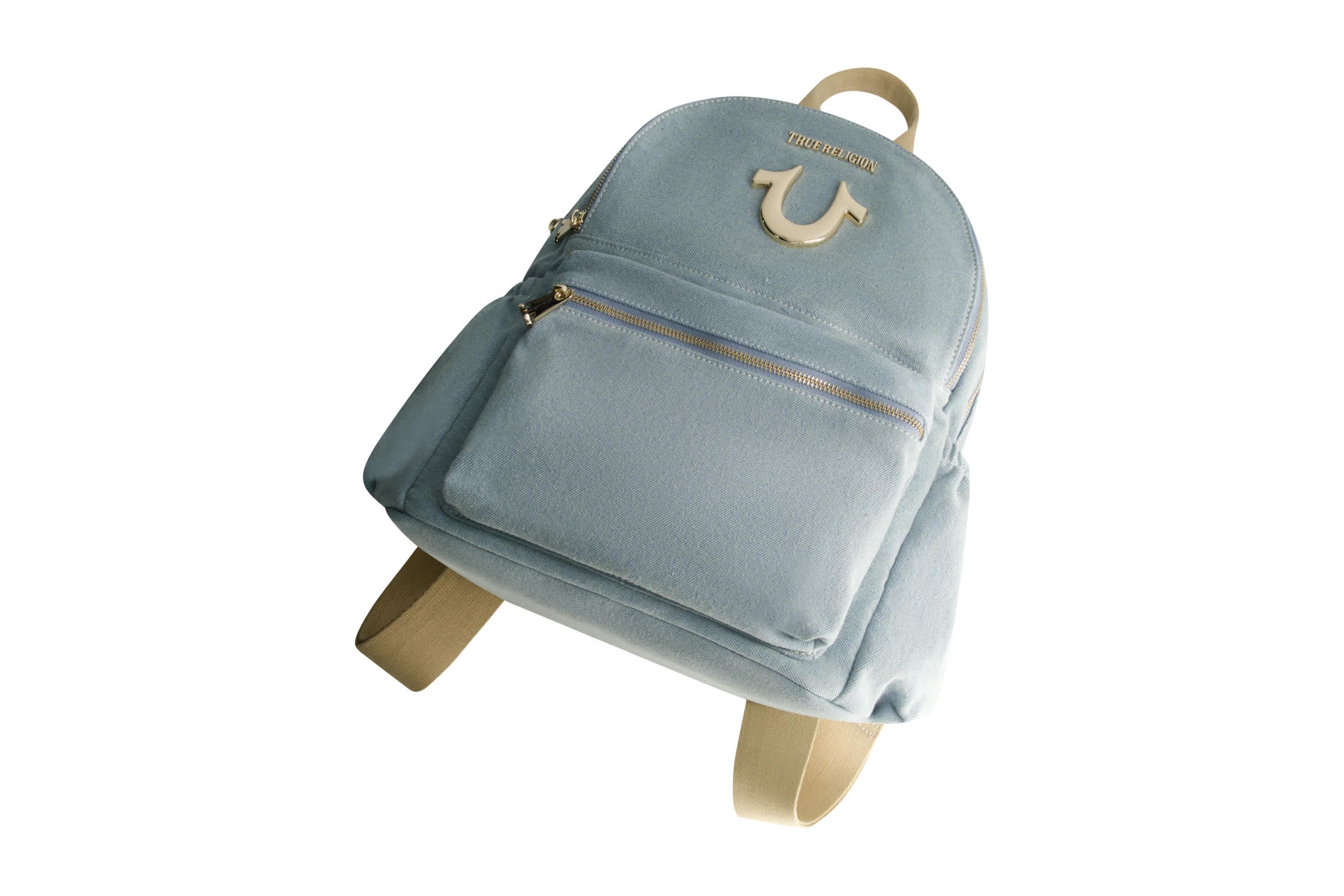 True Religion Zip Pocket Denim Horseshoe Backpack
