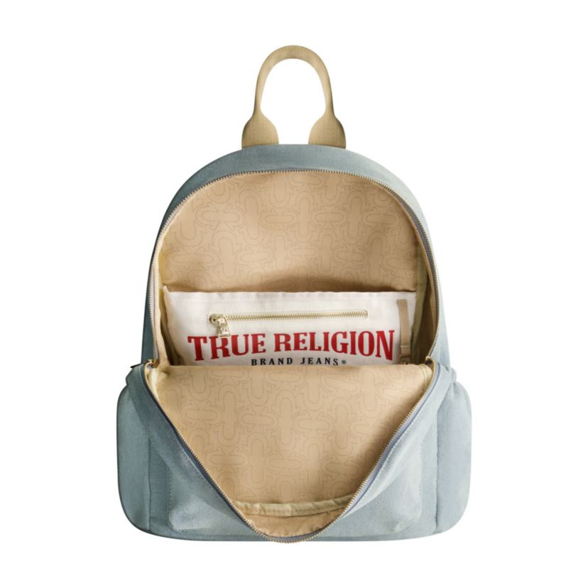True Religion Zip Pocket Denim Horseshoe Backpack