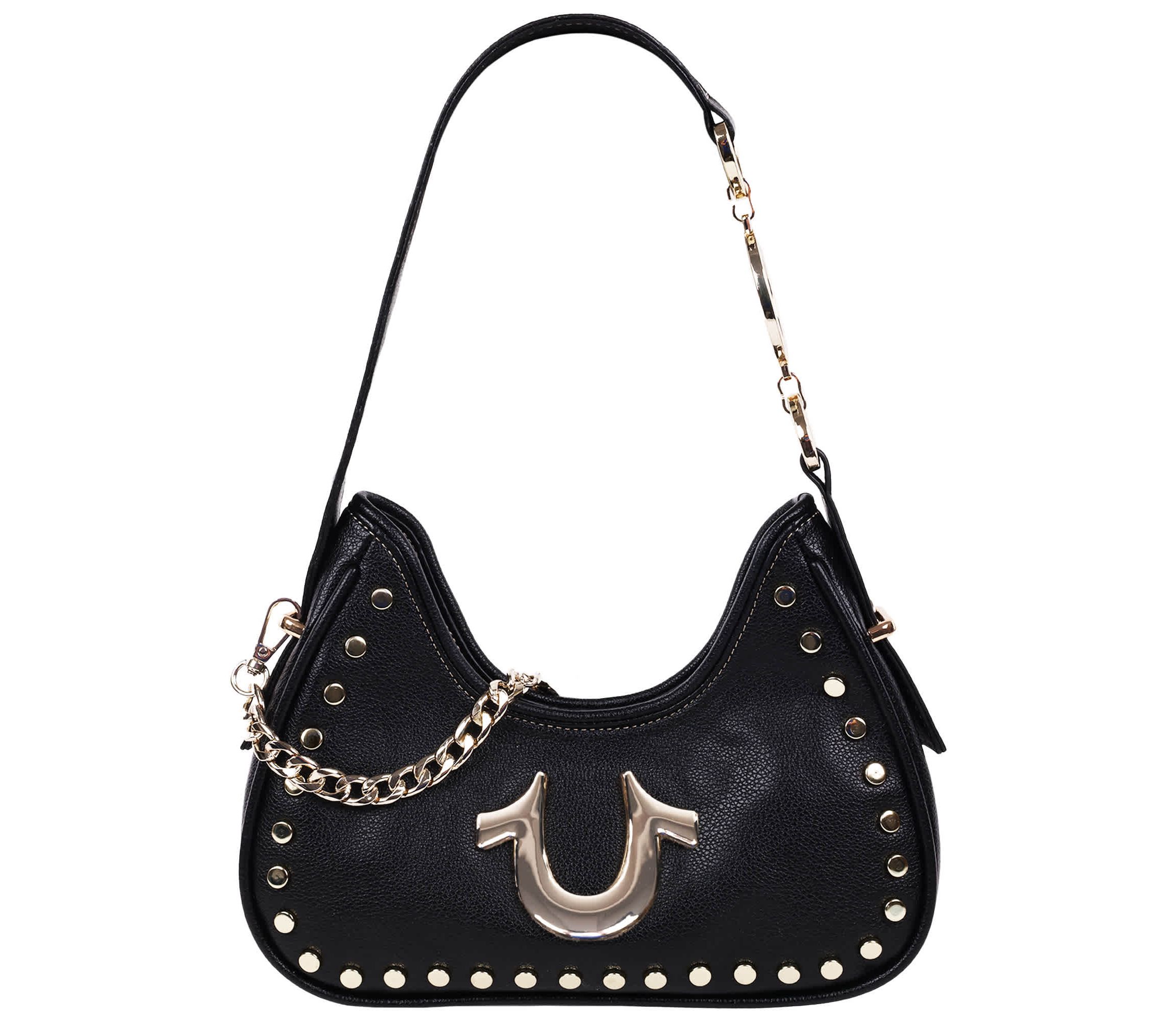 True Religion Studded Pebble Hobo Bag