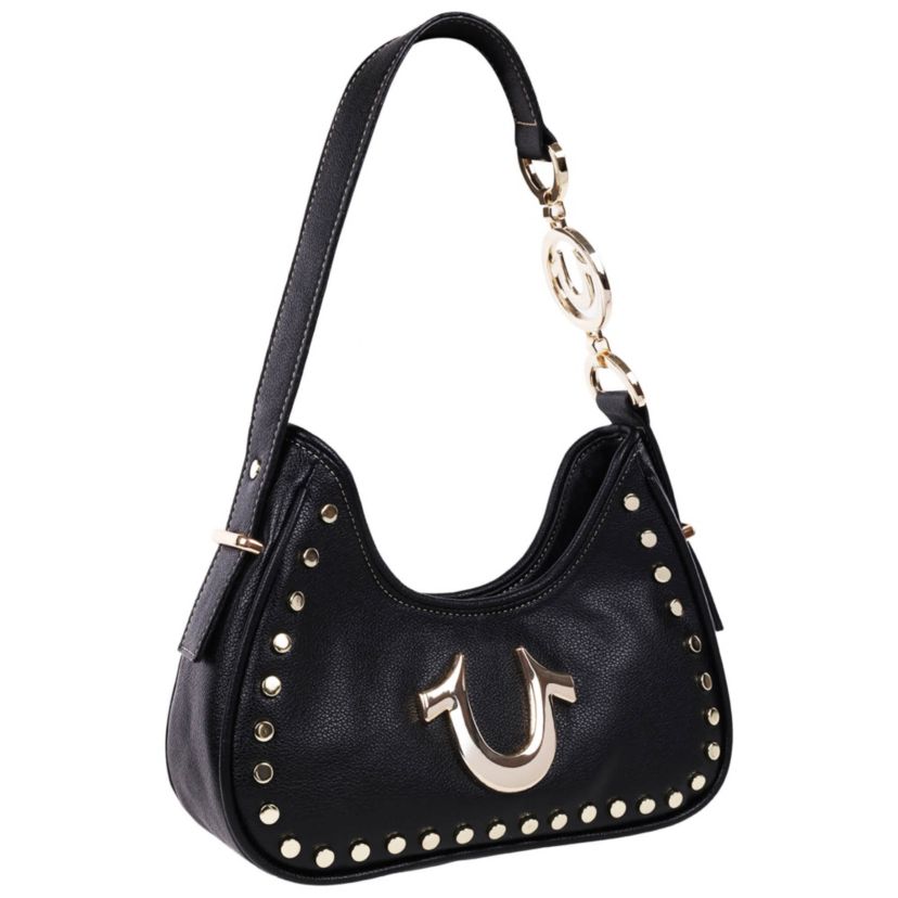 True Religion Studded Pebble Hobo Bag